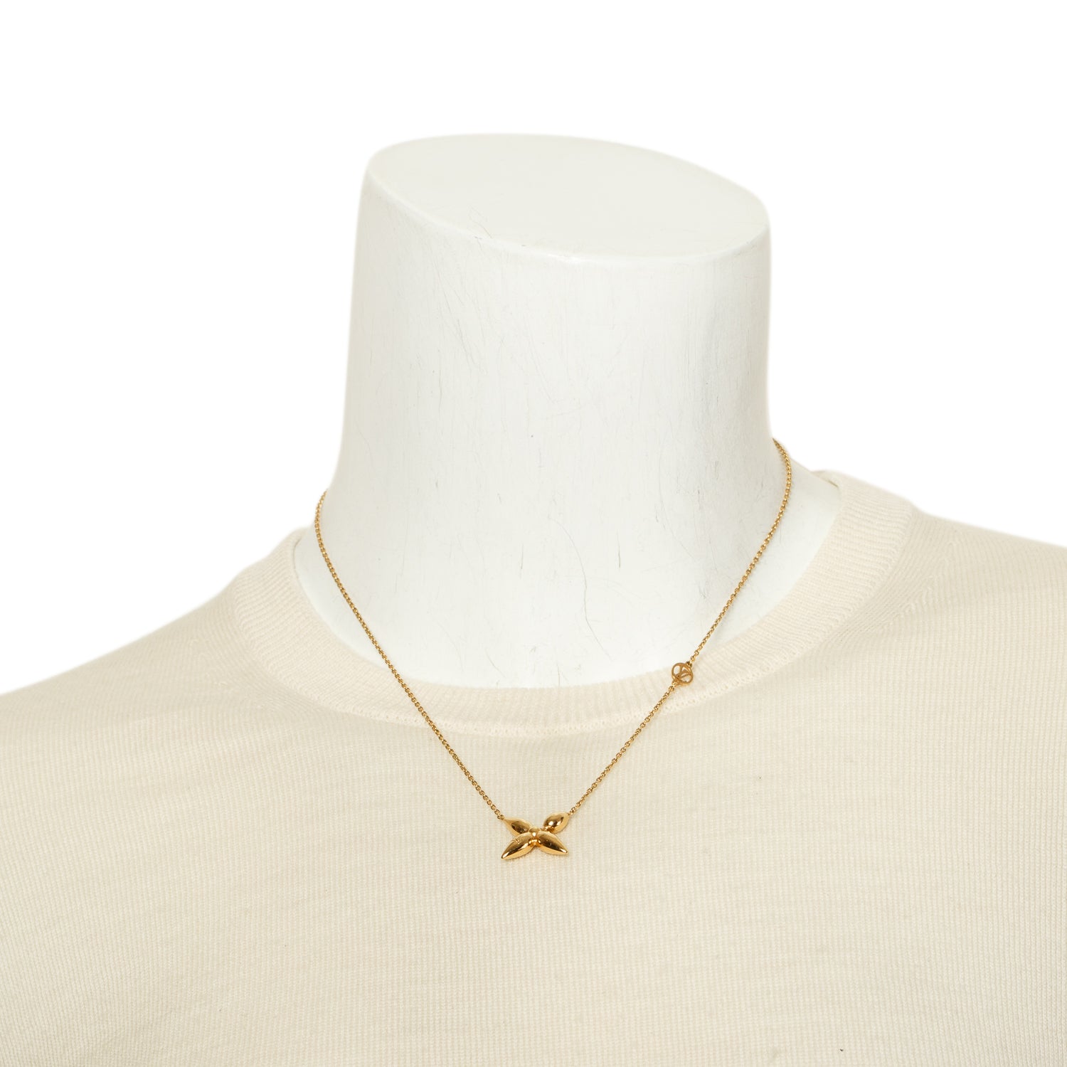 Louis Vuitton 2023 Gold Plated Collier Louisette Necklace w/ Box