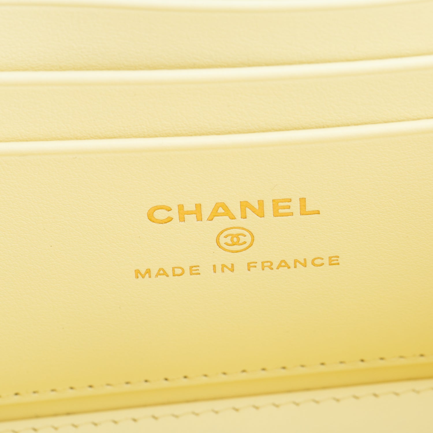 Chanel Yellow Caviar Quilted Leather Small Vanity Case