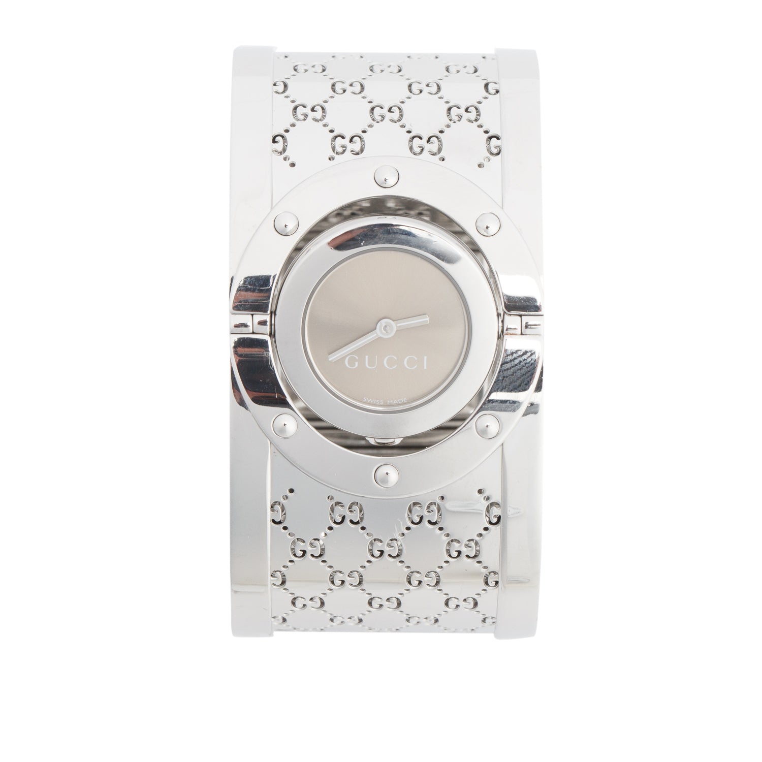 Gucci Stainless Steel 112 Twirl Watch Brown Dial
