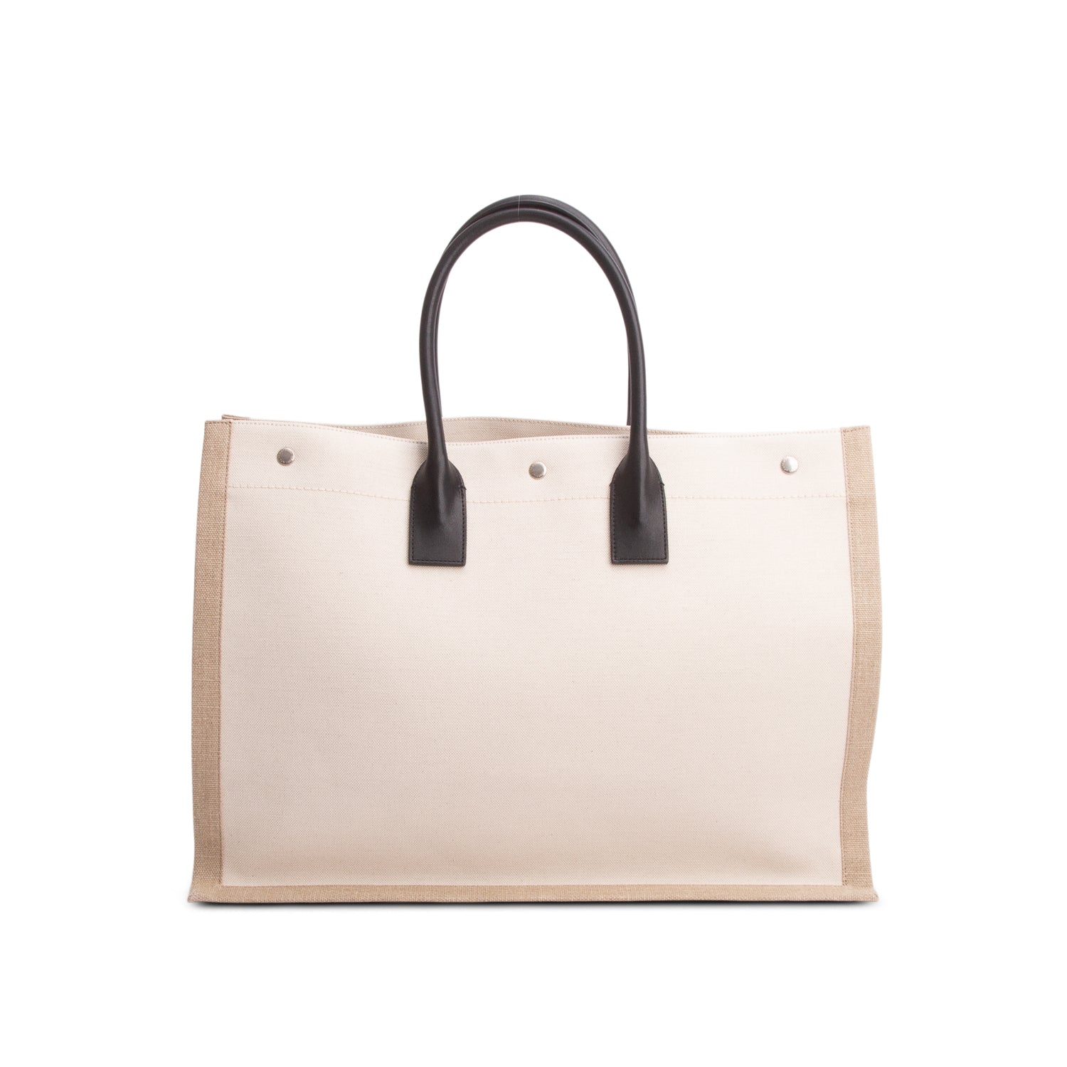 Saint Laurent 2021 Neutral Canvas Large Rive Gauche Canvas Tote