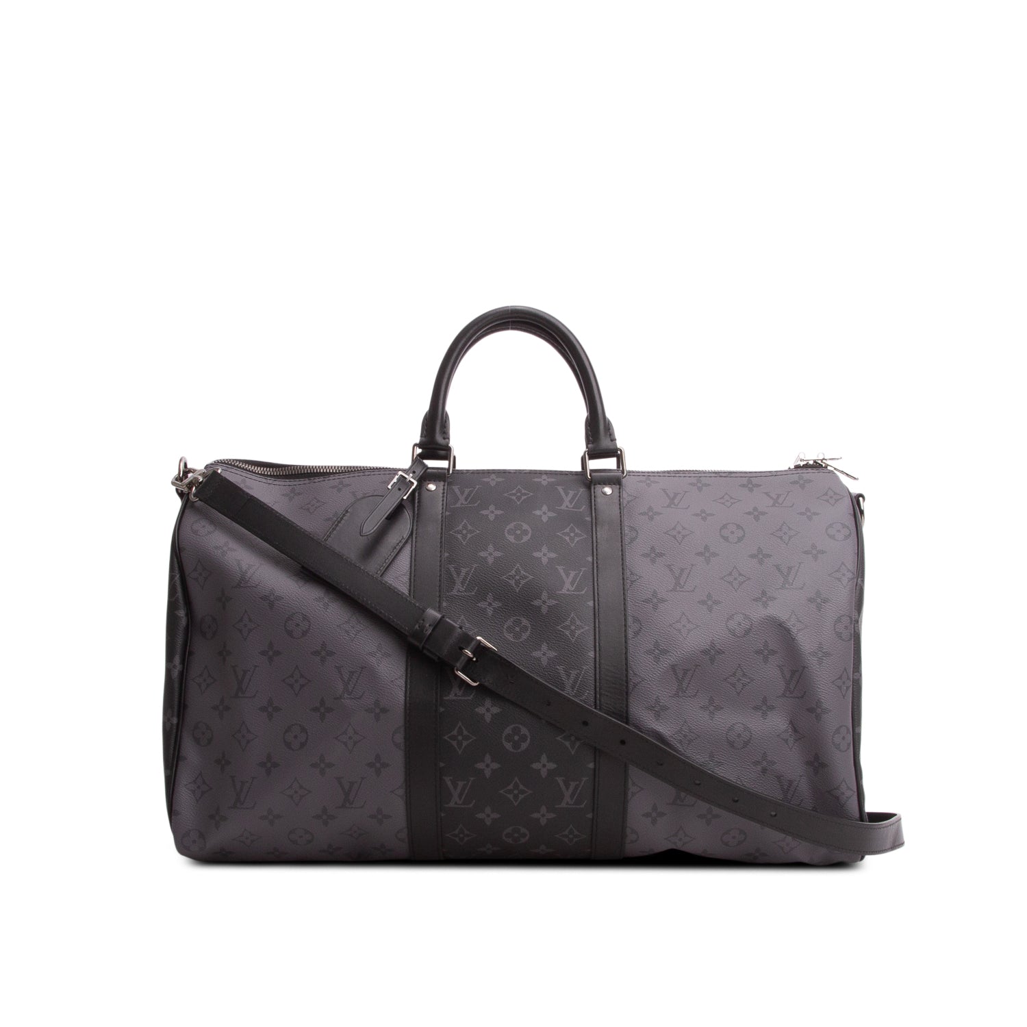 Louis Vuitton Monogram Eclipse Reverse Keepall Bandouliere 50 w/ Strap