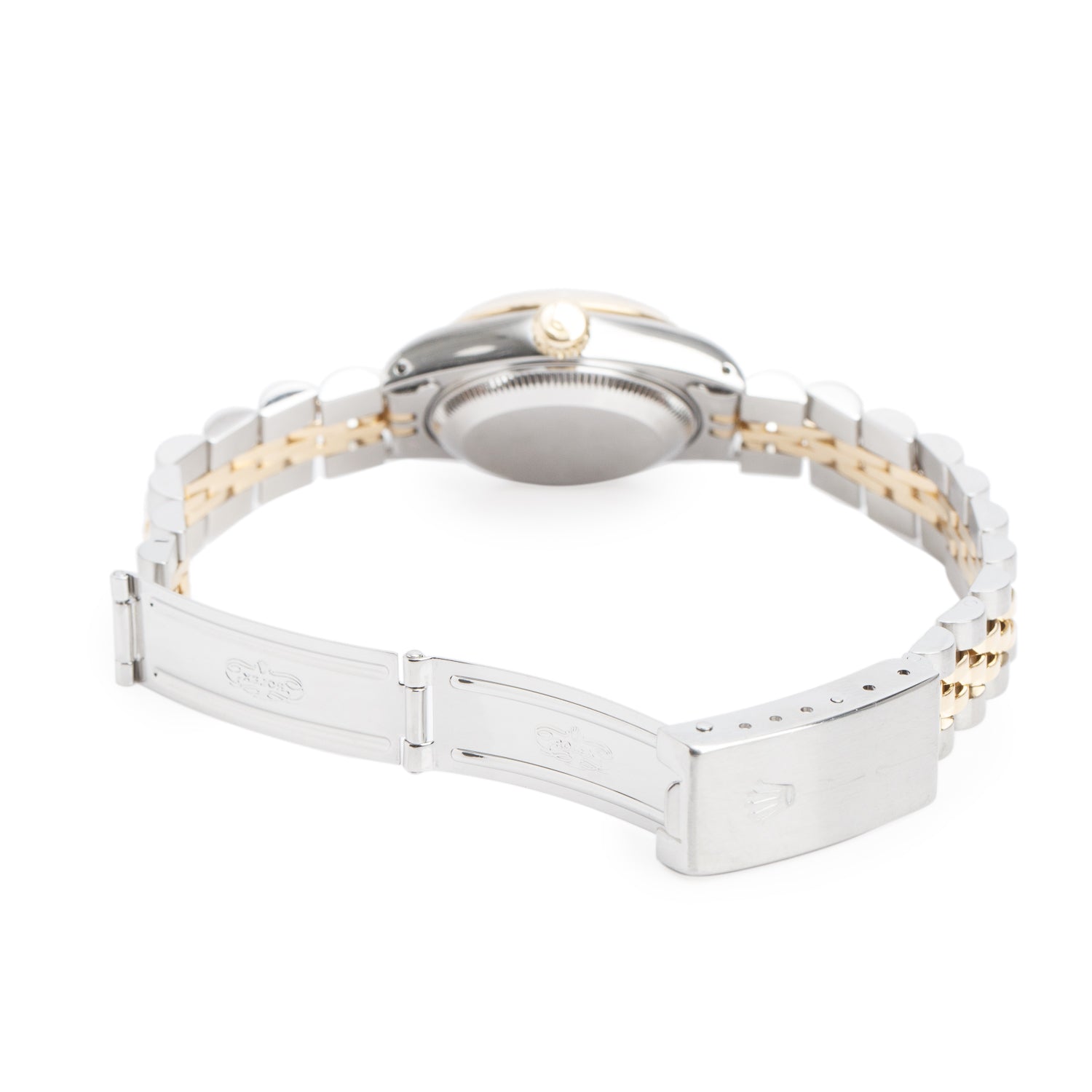 Rolex Stainless Steel & 18k Yellow Gold Datejust 26 MM Watch Ivory Pyramid Dial 69173 w/ Box & Papers