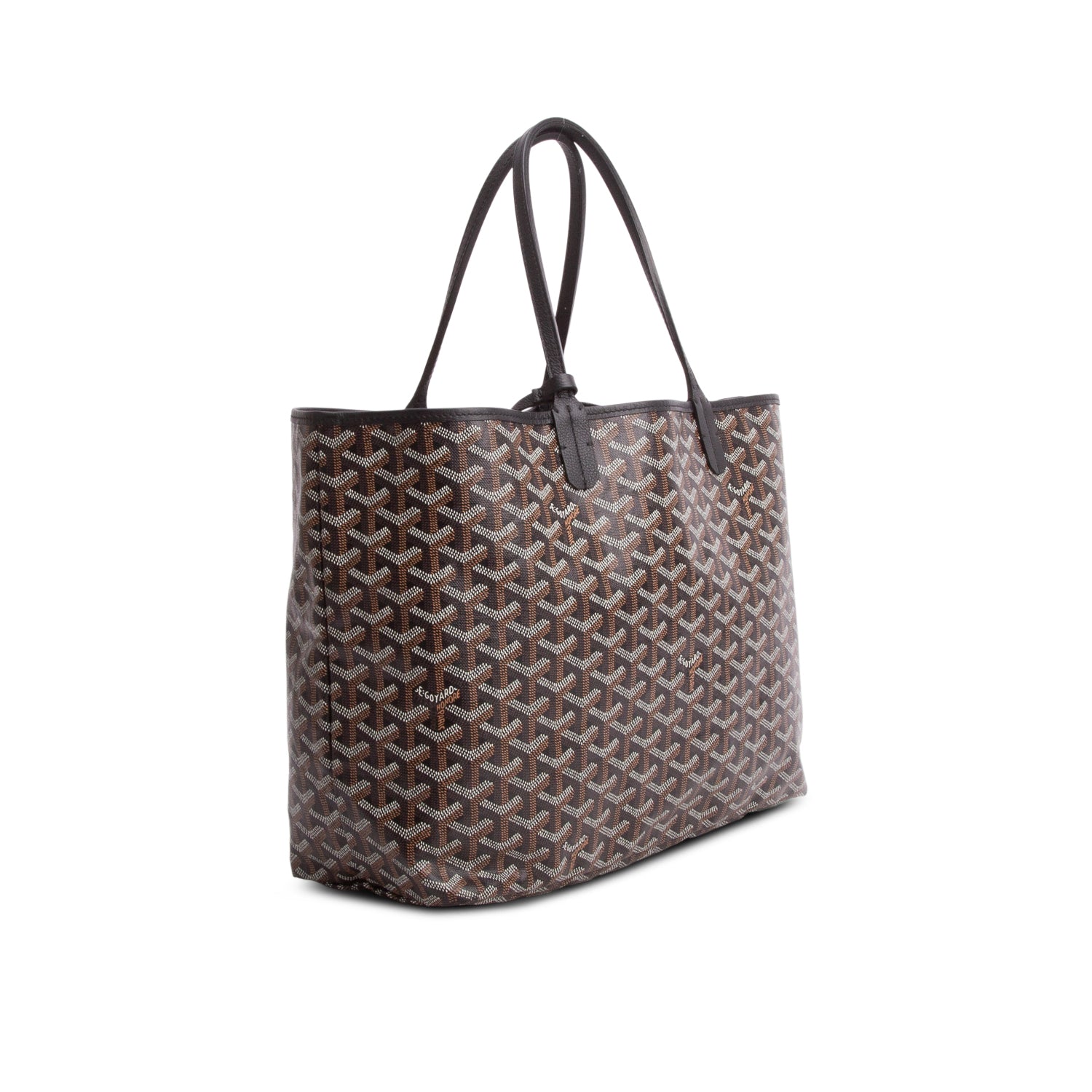 Goyard 2023 Black Goyardine Saint Louis PM Tote w/ Pouch