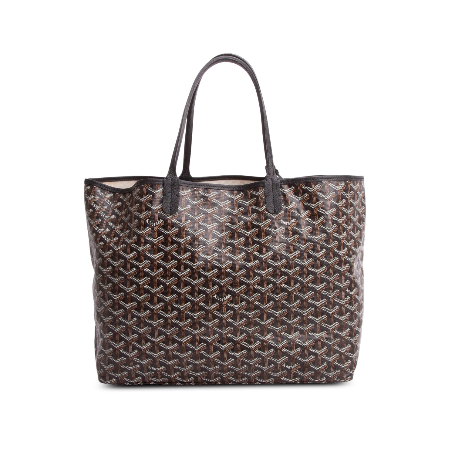 Goyard 2023 Black Goyardine Saint Louis PM Tote w/ Pouch