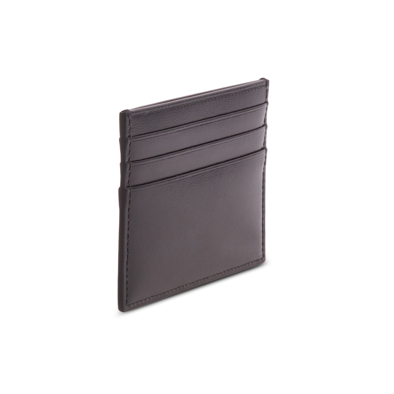 Celine 2024 Black Shiny Calfskin Triomphe Logo Card Holder w/ Box