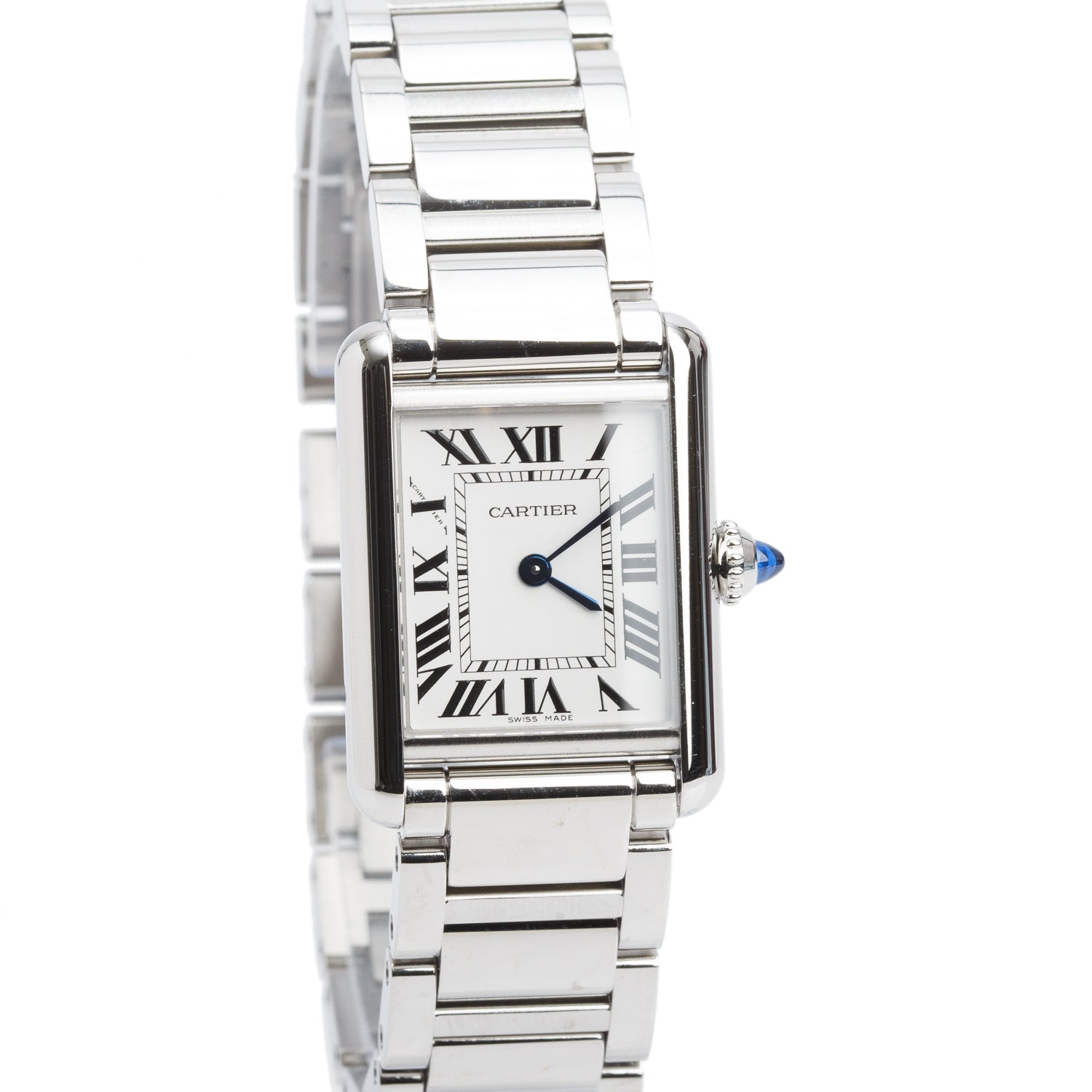 Cartier 2025 Stainless Steel Tank Must de Cartier Quartz Watch, Small Model 4322 w/ Box & Papers