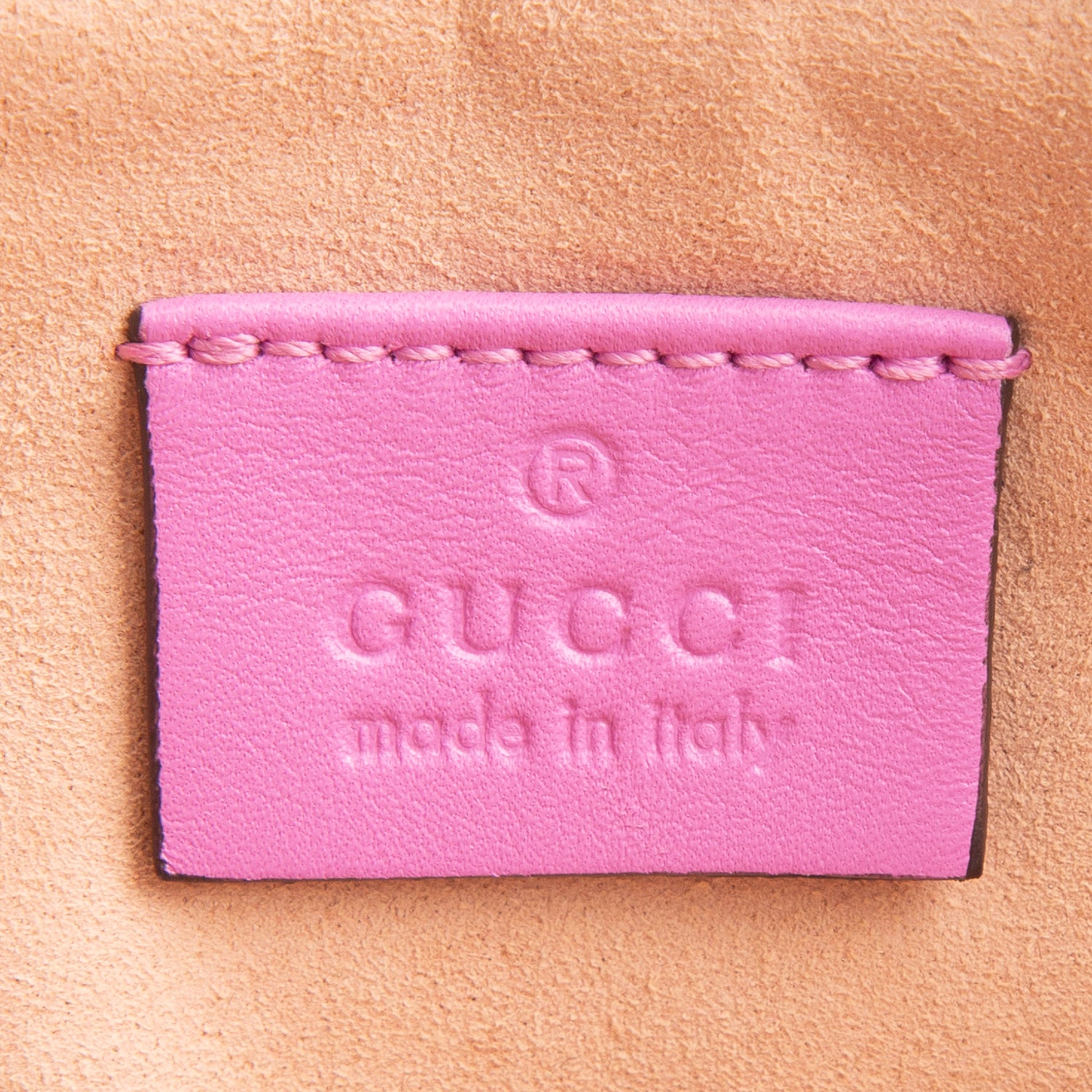 Gucci Purple Calfskin Matelasse Mini GG Marmont Chain Bag w/ Box