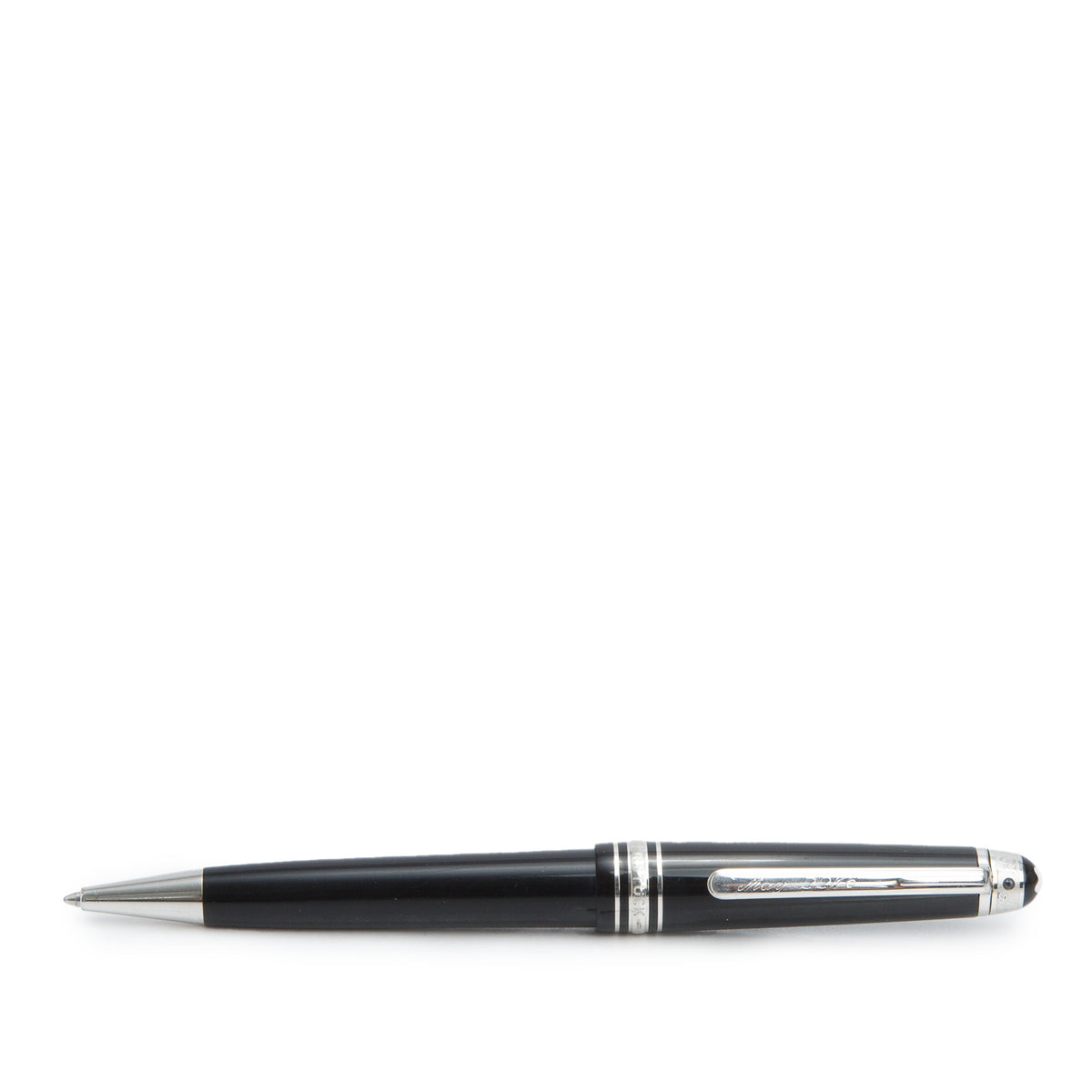 Montblanc Platinum Coated Meisterstuck Classique Black Resin Ballpoint Pen