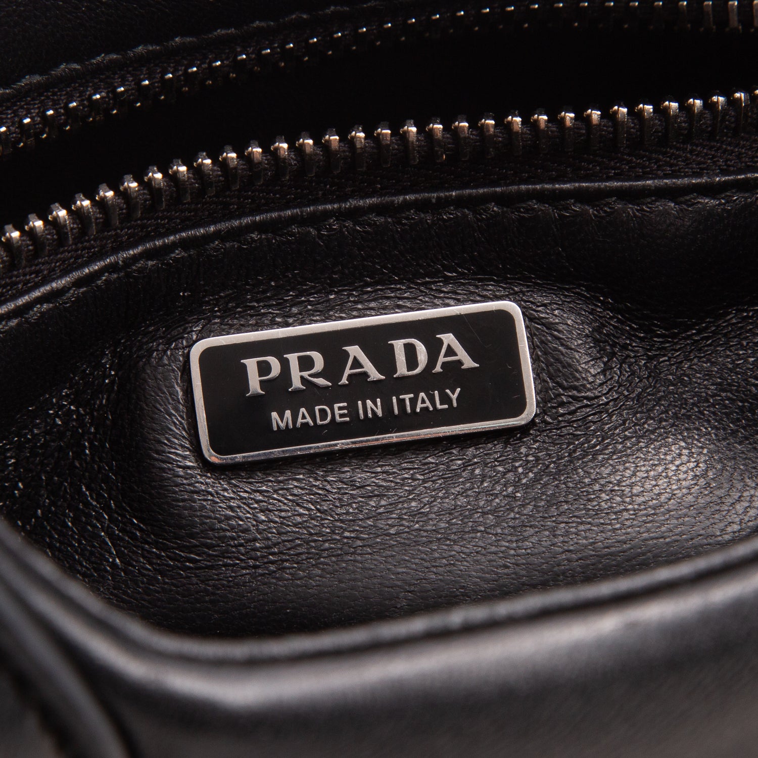 Prada Black Nappa Soft Padded Re-Edition 2002 Moon Bag w/ Strap