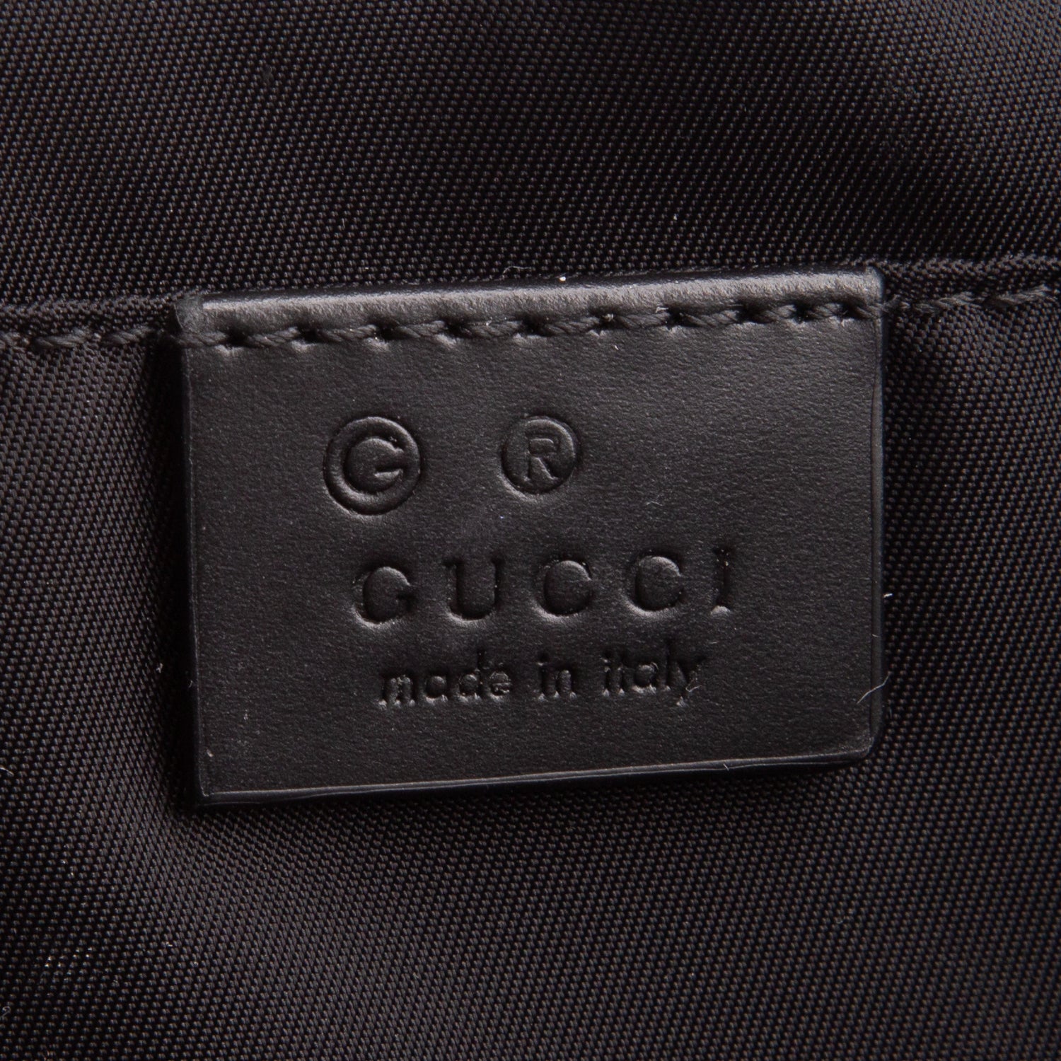 Gucci Black Canvas Web Slim Belt Bag