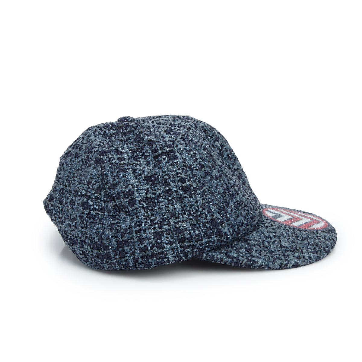 Chanel Blue Sparkle Tweed Baseball Cap