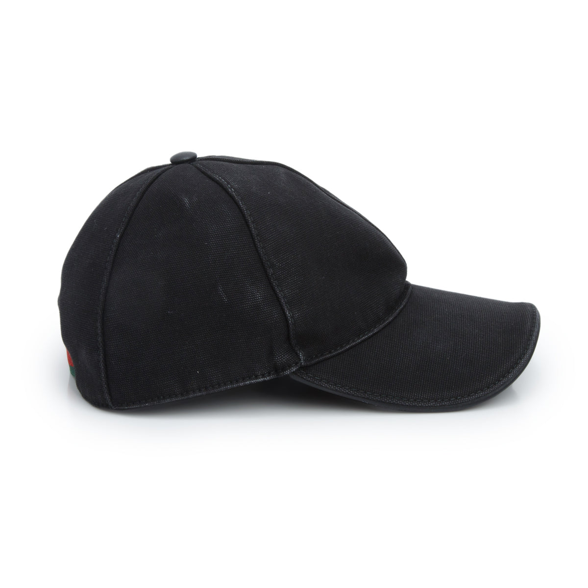Gucci Black Interlocking G Web Baseball Hat, Size M 58