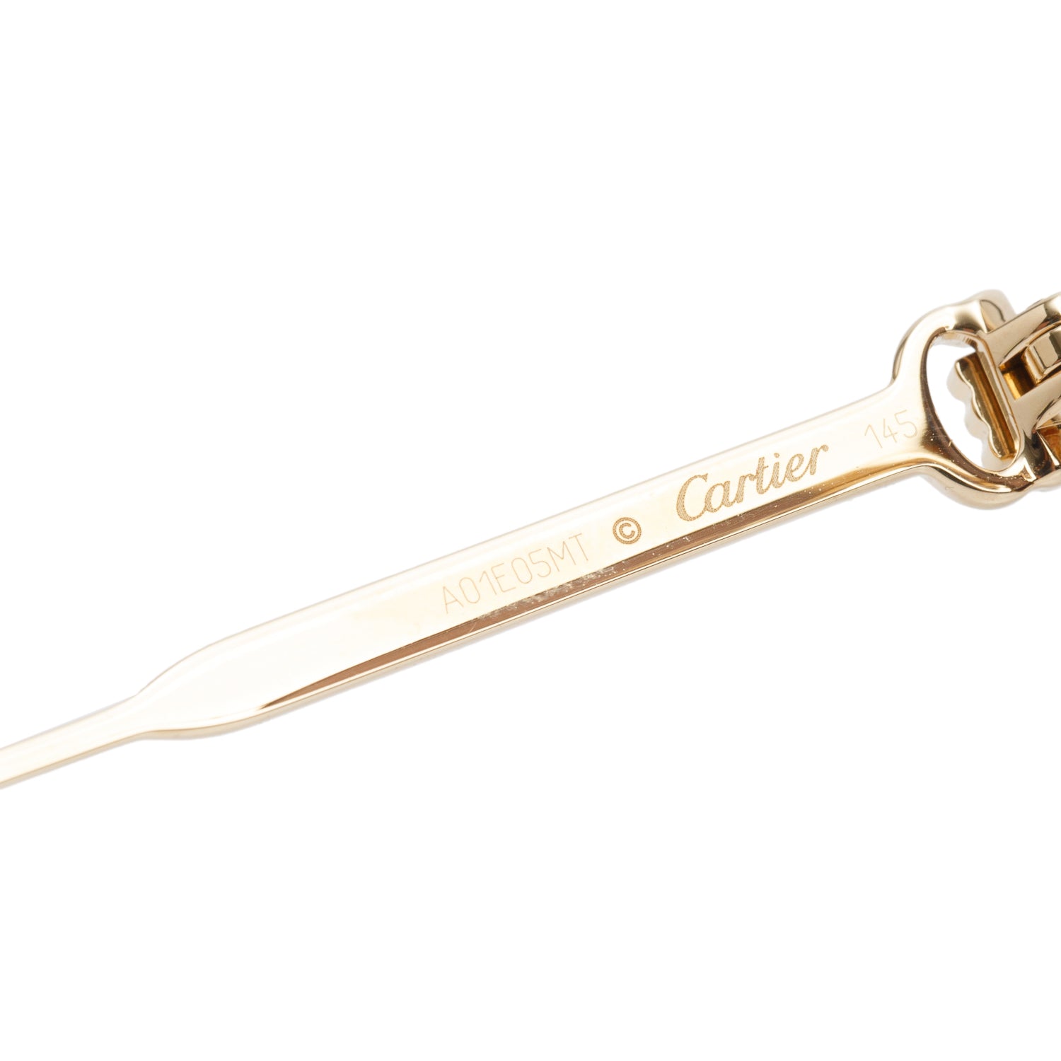 Cartier CT0270S Gold-Tone Metal Premiere de Cartier Aviator Sunglasses w/ Case