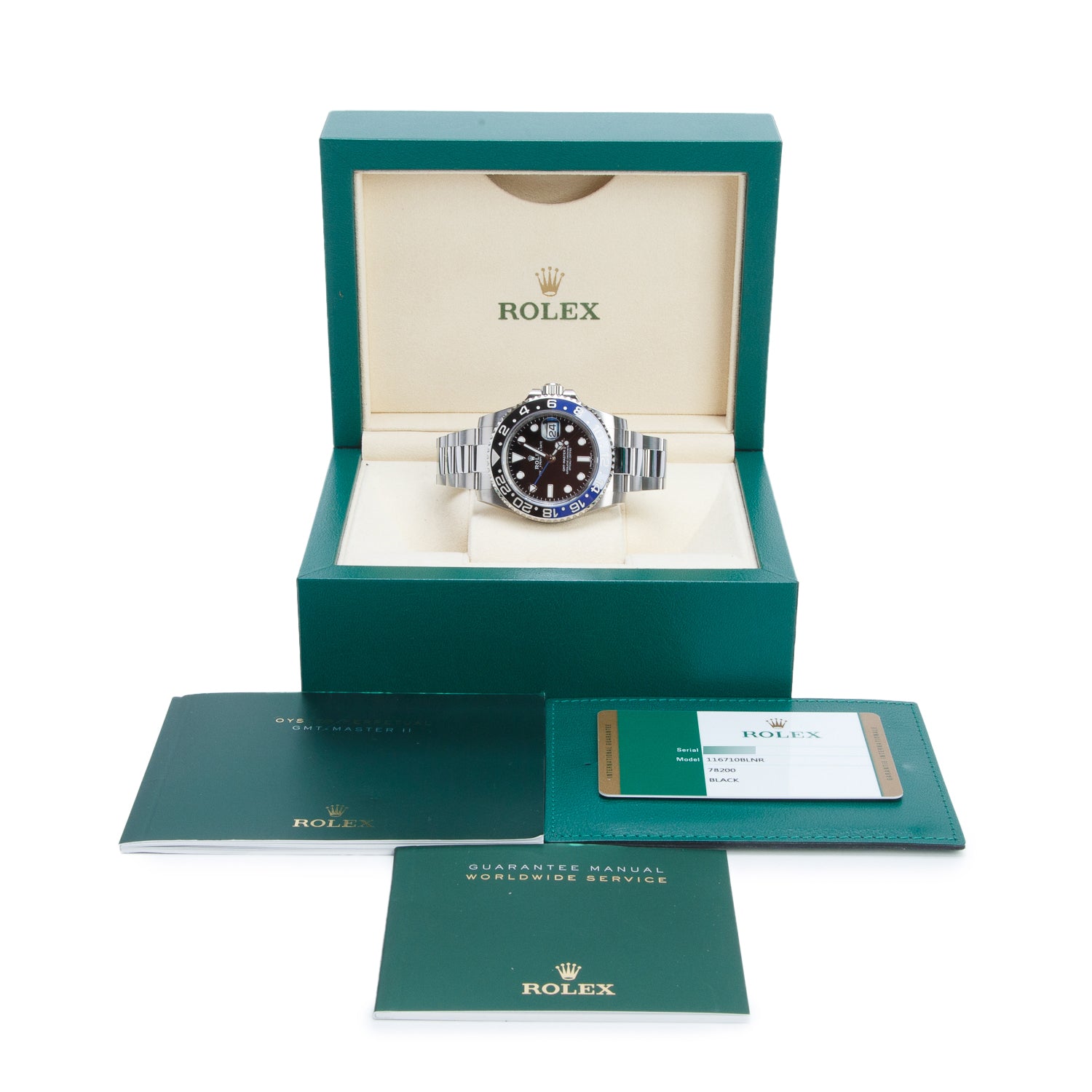 Rolex Stainless Steel GMT-Master II "Batman" 40 MM Watch 116710BLNR w/ Box & Papers