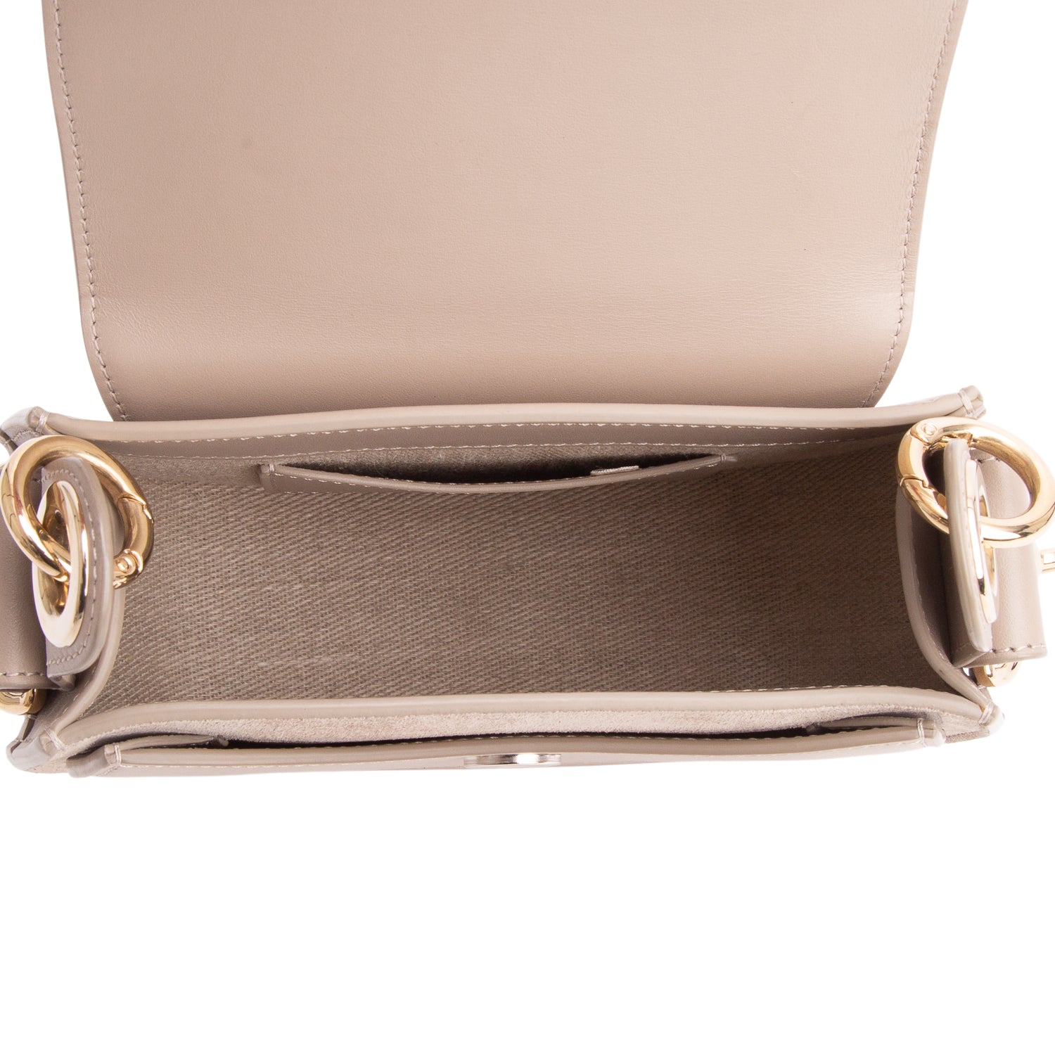 Chloe 2022 Taupe Calfskin Small Tess Bag w/ Straps