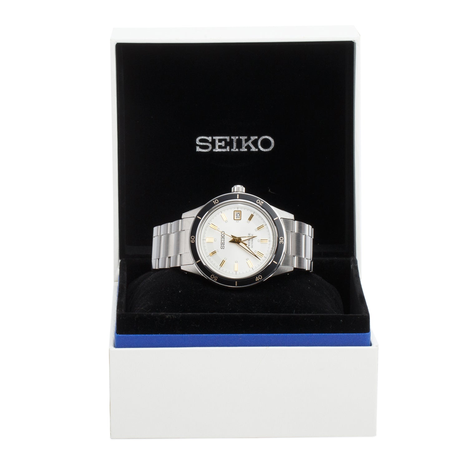 Seiko Stainless Steel Presage 40 MM Automatic Watch White Dial SRPG03 w/ Box & Papers