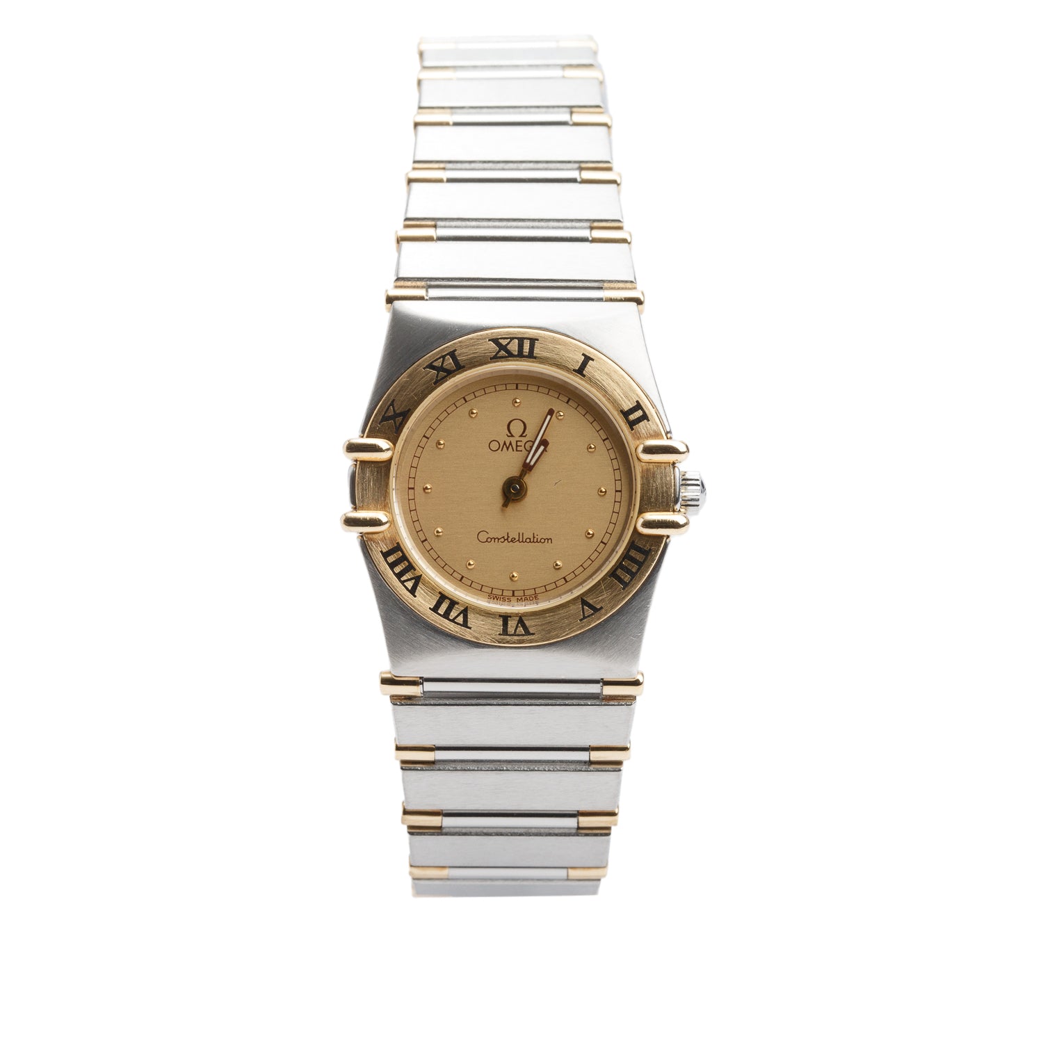 Omega Stainless Steel & 18k Yellow Gold Constellation My Choice 22 MM Quartz Watch Champagne Dial