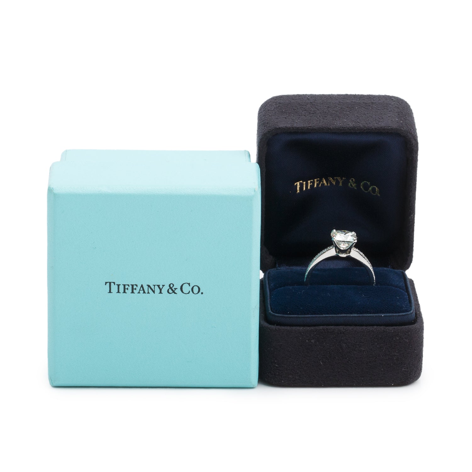 Tiffany & Co. Platinum 1.51 ct. Cushion Cut Diamond Engagement Ring, Size 6 w/ Box & Paperwork