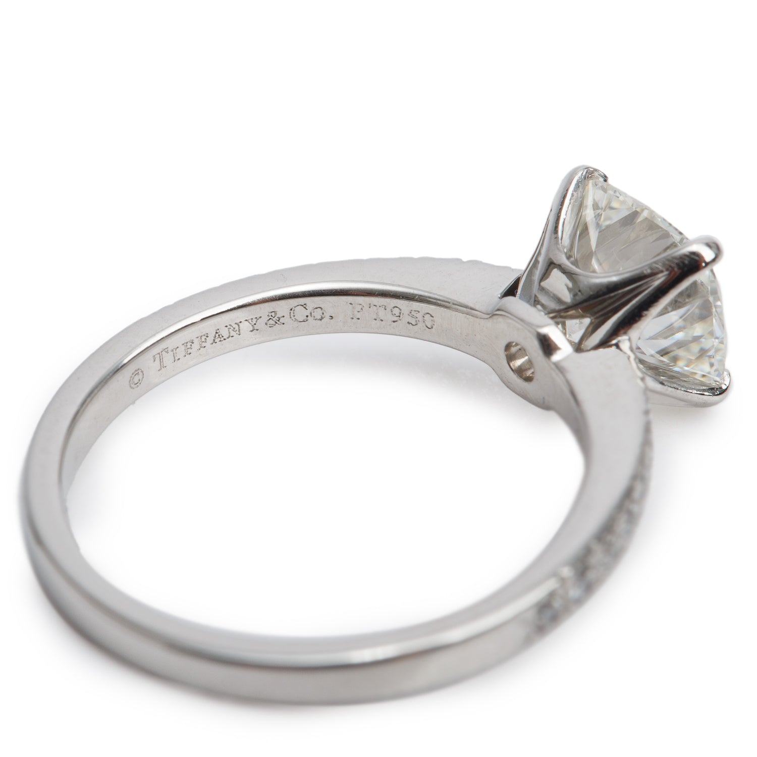 Tiffany & Co. Platinum 1.51 ct. Cushion Cut Diamond Engagement Ring, Size 6 w/ Box & Paperwork