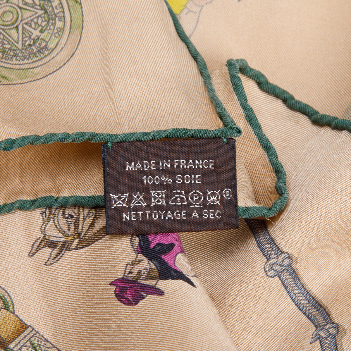 Hermes Brown & Multicolor 'Pampa' Silk Scarf 70 w/ Box