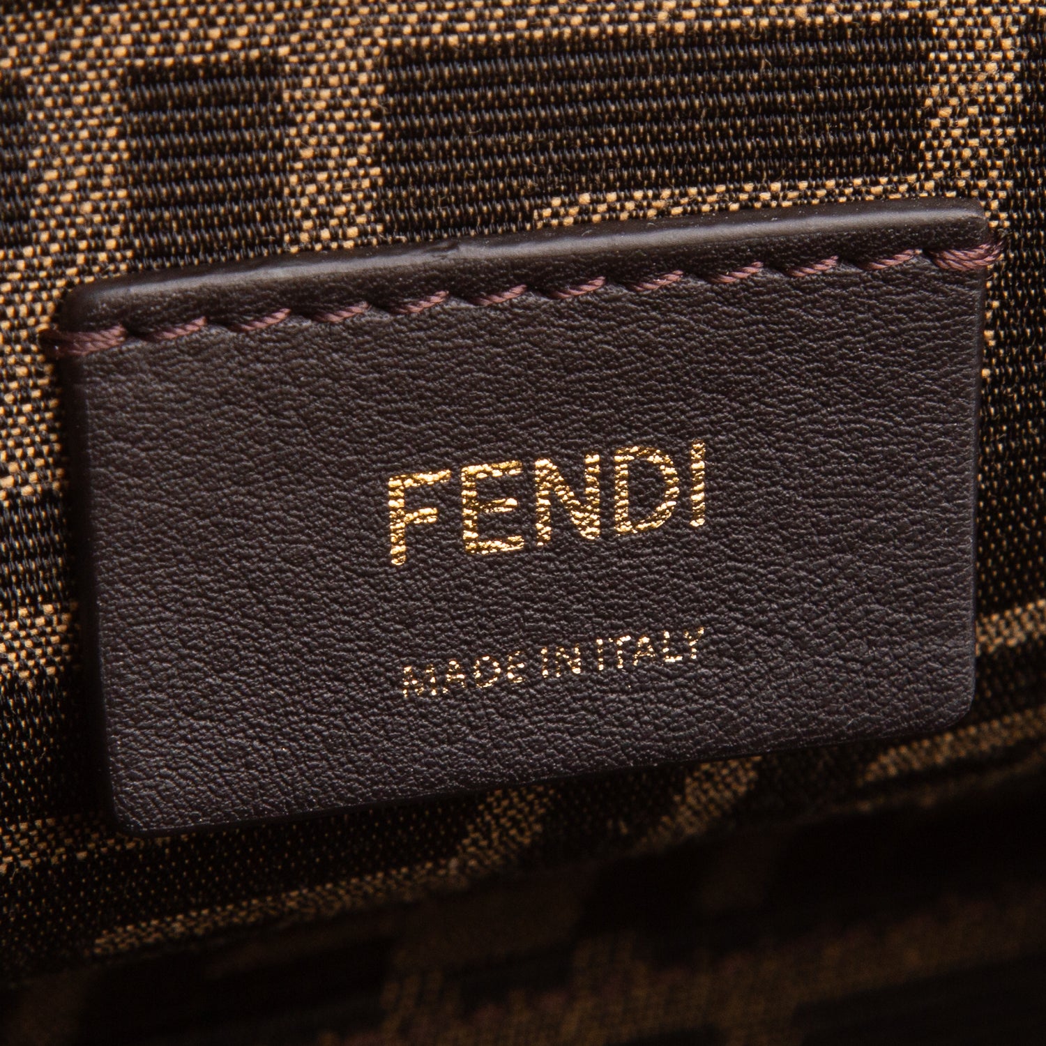 Fendi Brown Nappa Leather Small Fendi First Bag w/ Strap