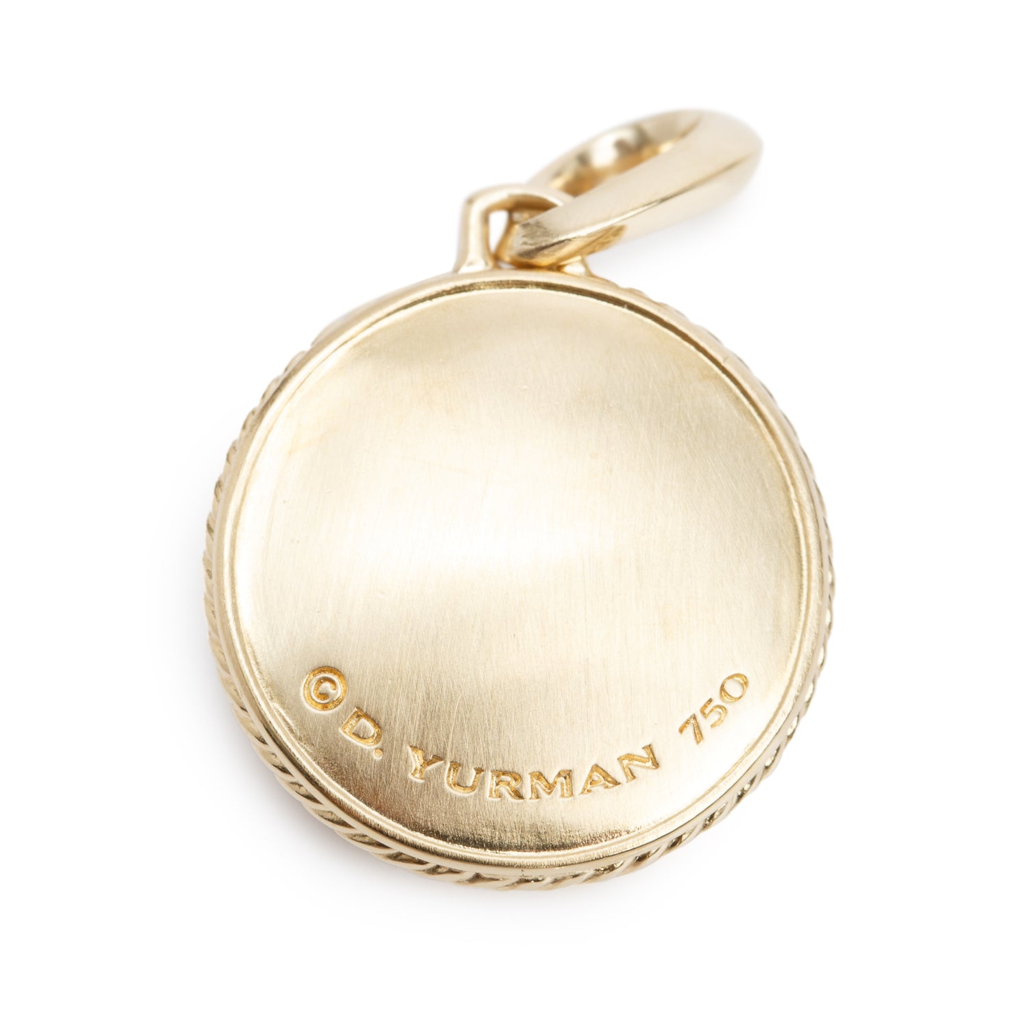 David Yurman 18k Yellow Gold Diamond Maritime Compass Amulet Pendant w/ Box