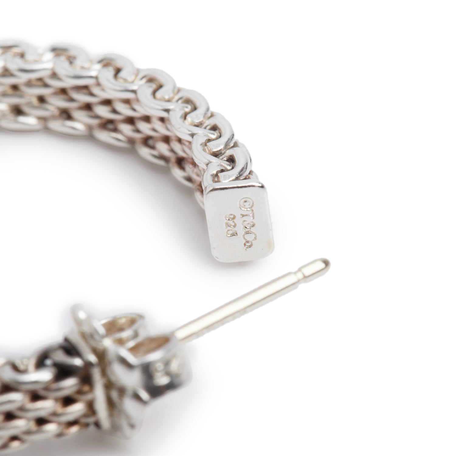 Tiffany & Co. Sterling Silver Somerset Medium Hoop Earrings