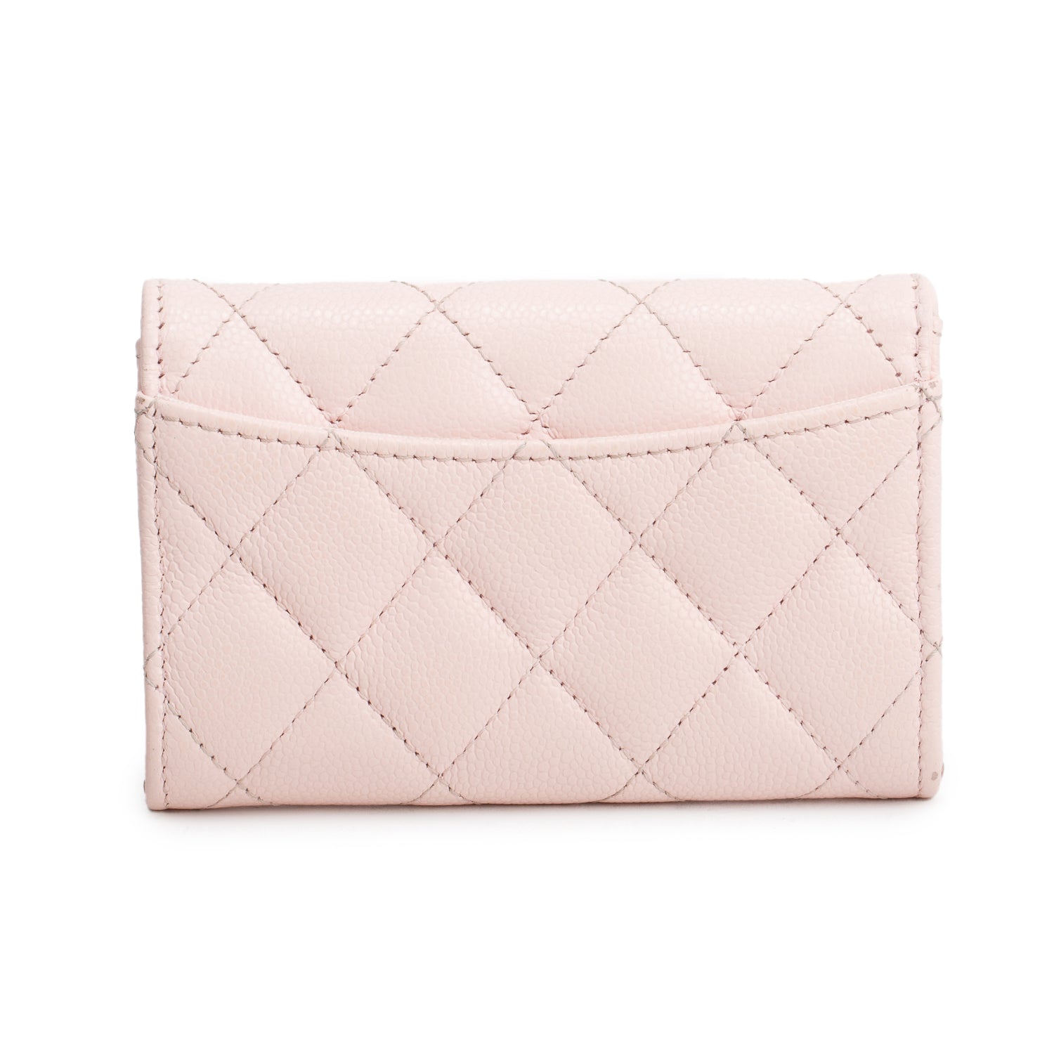 Chanel Pink Caviar Leather Classic Flap Card Holder