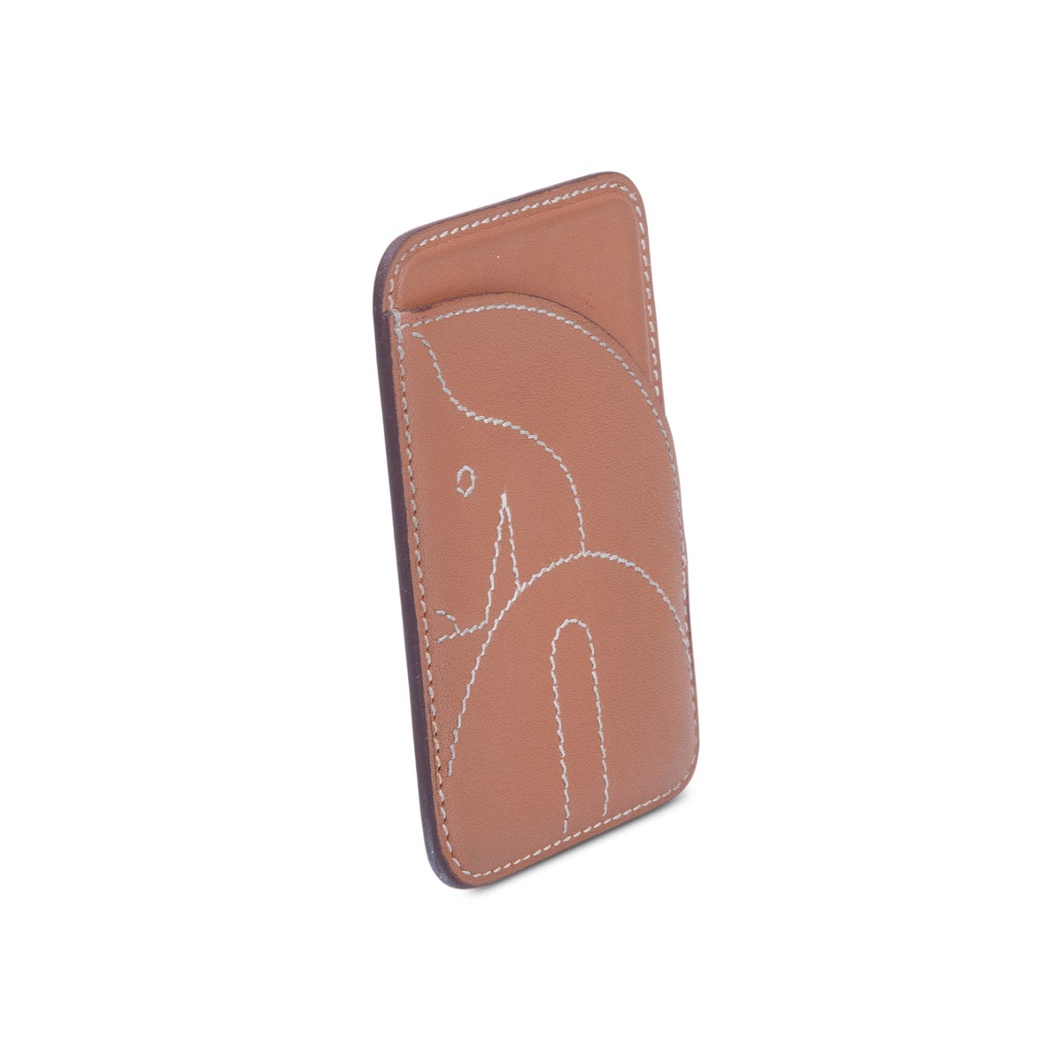 Hermes 2024 Gold Swift Calfskin Horse Magsafe Card Holder