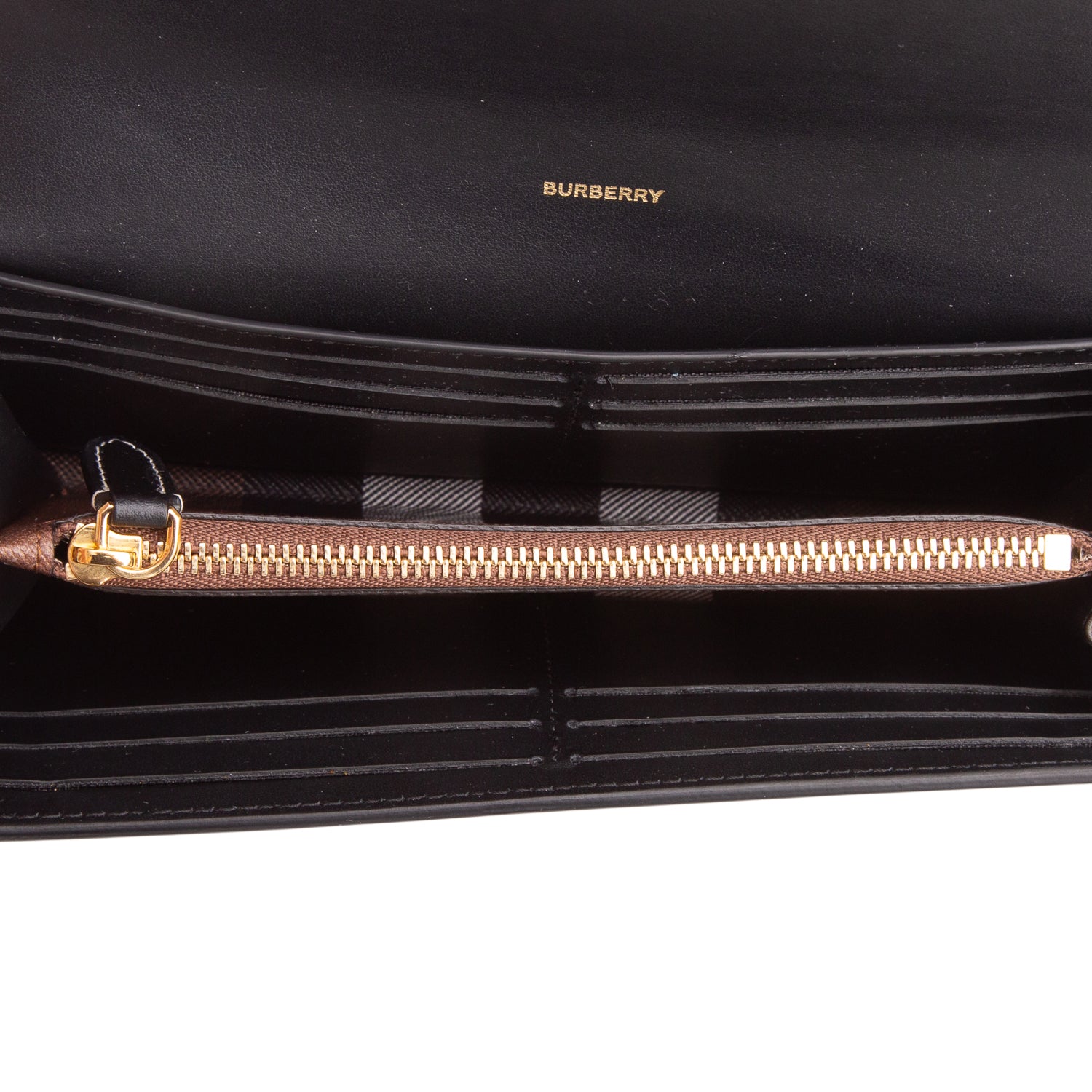 Burberry Dark Brown Check Continental Wallet