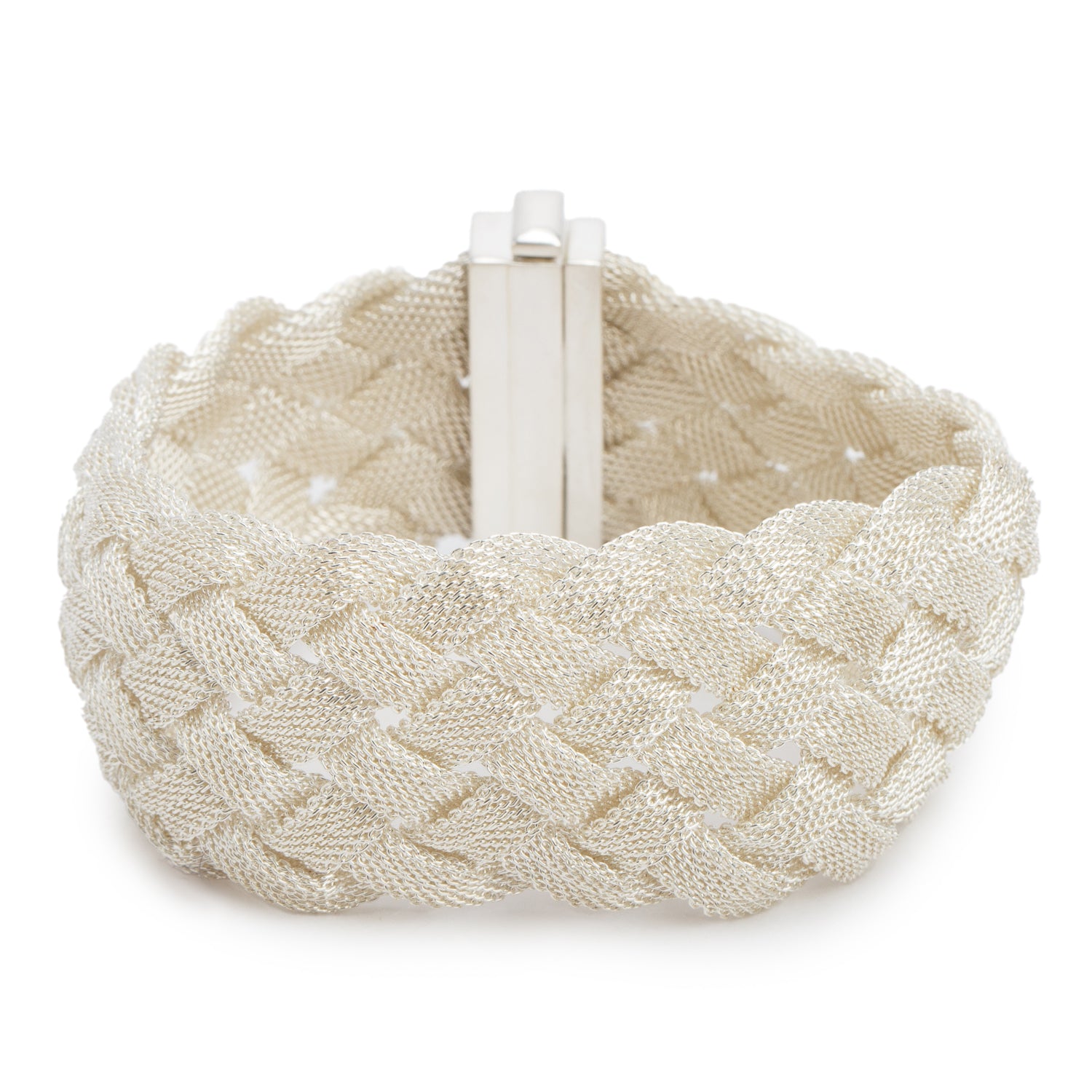 Tiffany & Co. Sterling Silver Somerset Mesh Woven Bracelet