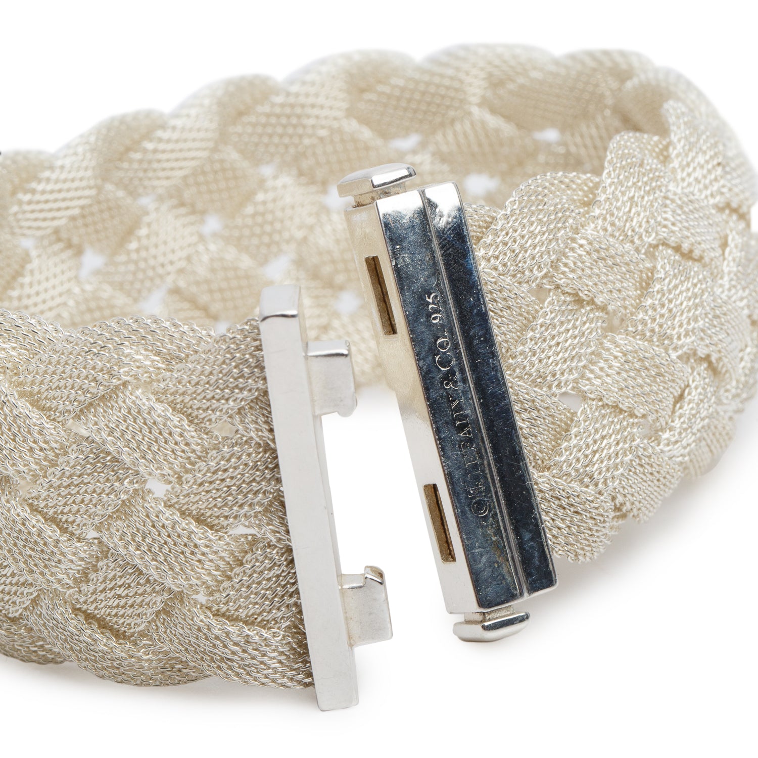Tiffany & Co. Sterling Silver Somerset Mesh Woven Bracelet