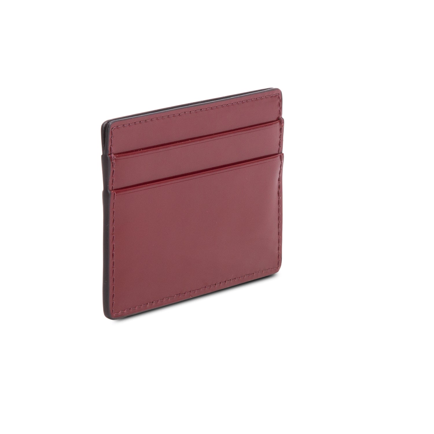 Versace Burgundy Patent Leather La Medusa Card Holder