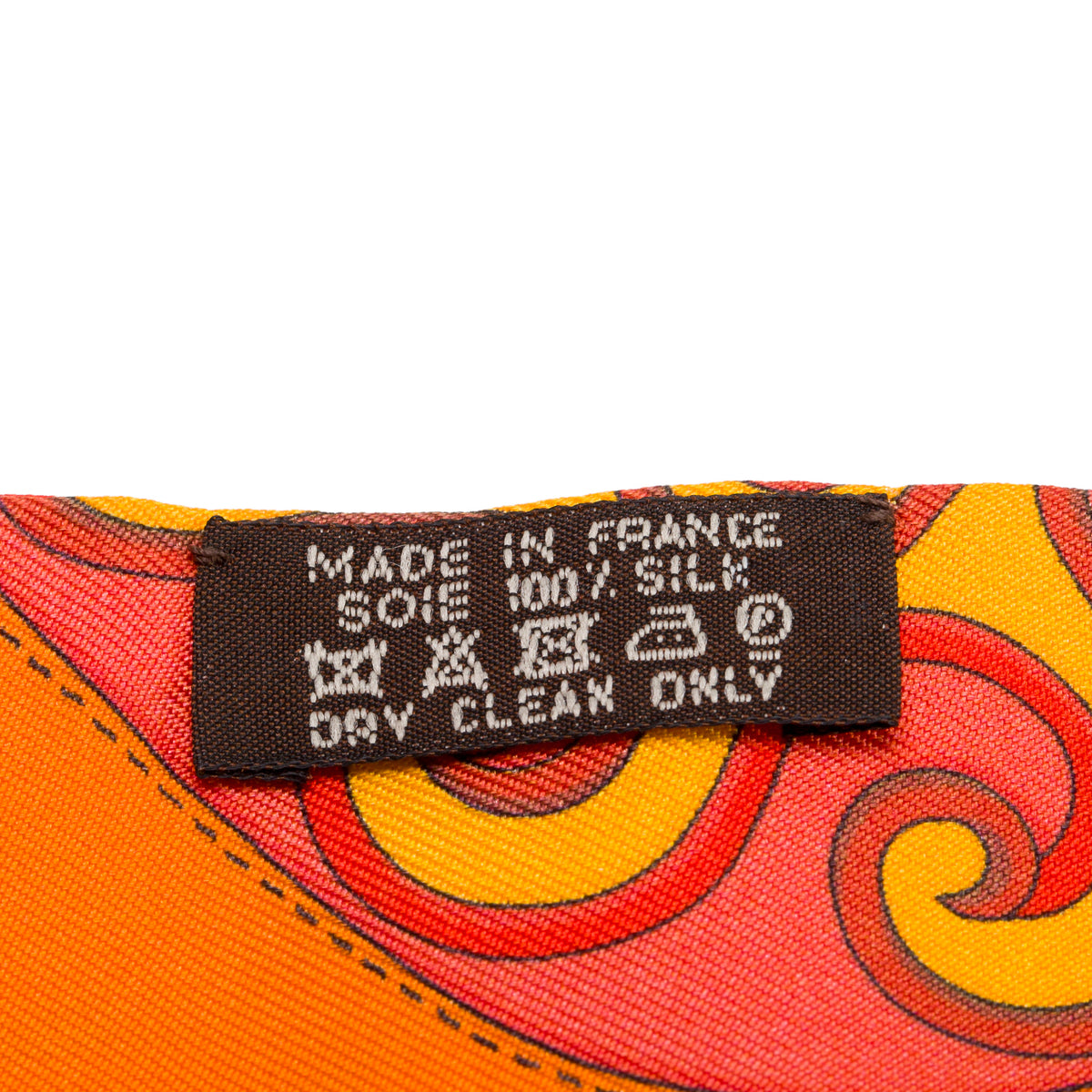 Hermes Orange & Multicolor 'Festival des Amazones' Silk Twilly w/ Box