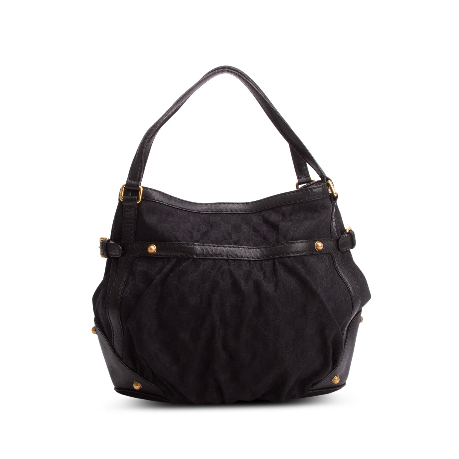 Gucci Black Monogram Medium Jockey Tote