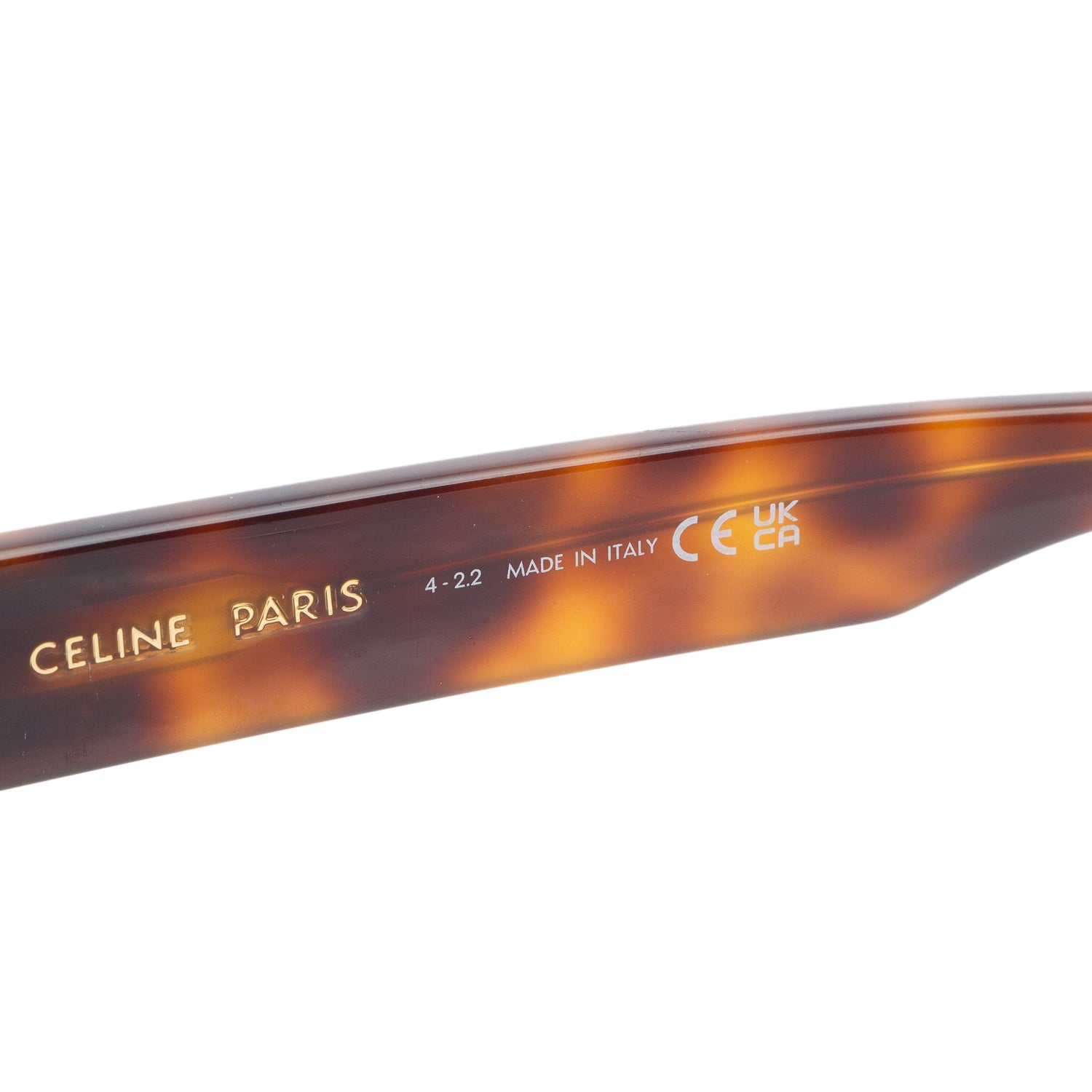 Celine CL40194U Brown Havana Acetate Triomphe 01 Oval Sunglasses