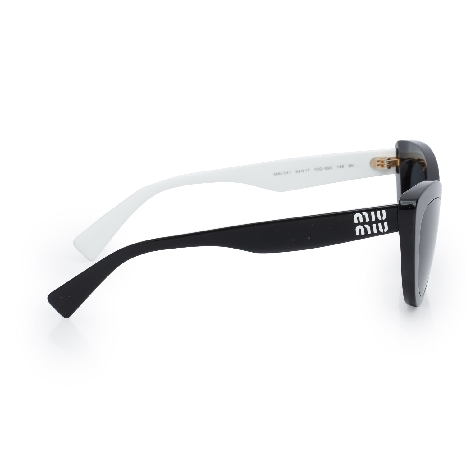 Miu Miu SMU 04Y Black Acetate Cat Eye Sunglasses w/ Case