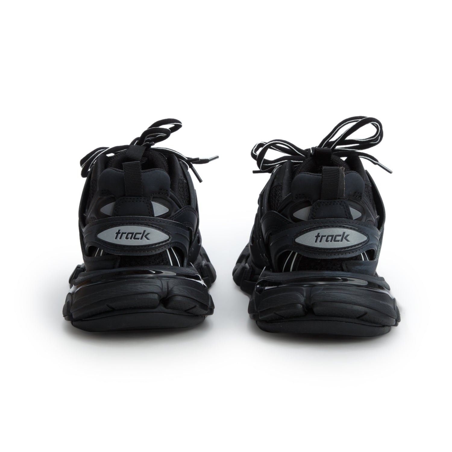 Balenciaga 2026 Black Mesh Rubber Track Sneakers, Size 37 w/ Box & Receipt
