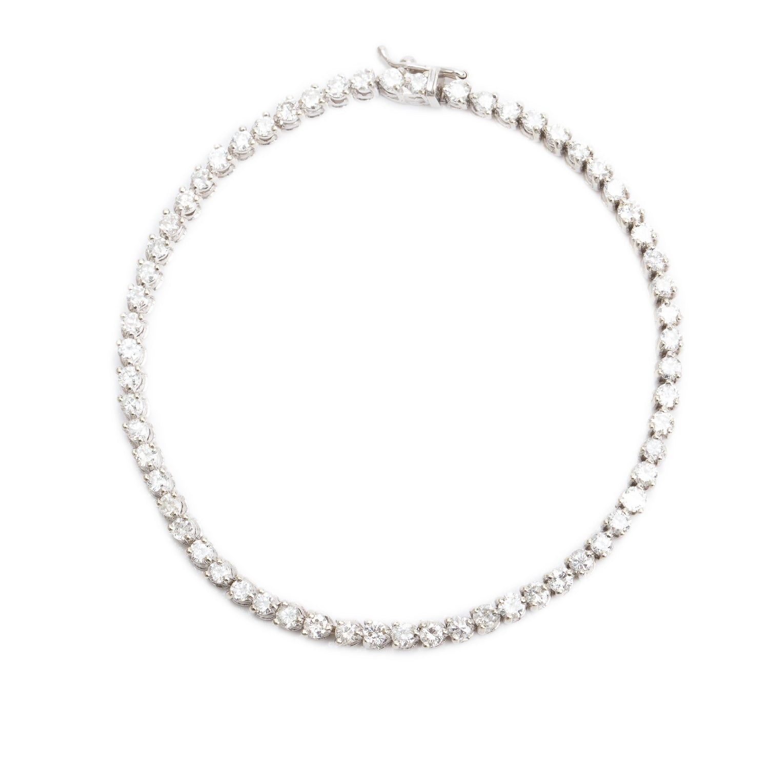 14k White Gold 3.44 tcw. Diamond Tennis Bracelet