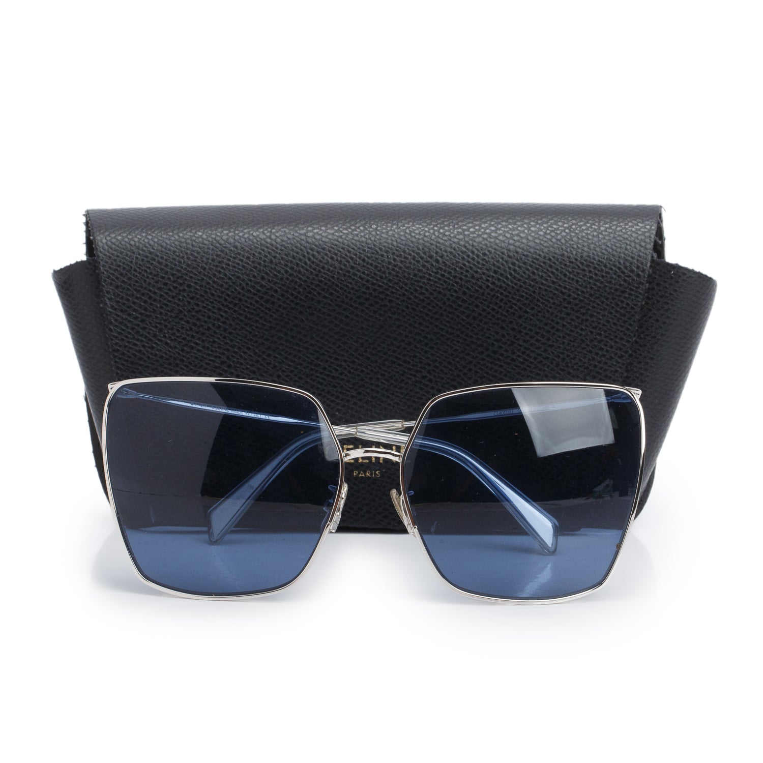 Celine CL40135U Silver-Tone Oversized Square Sunglasses w/ Case