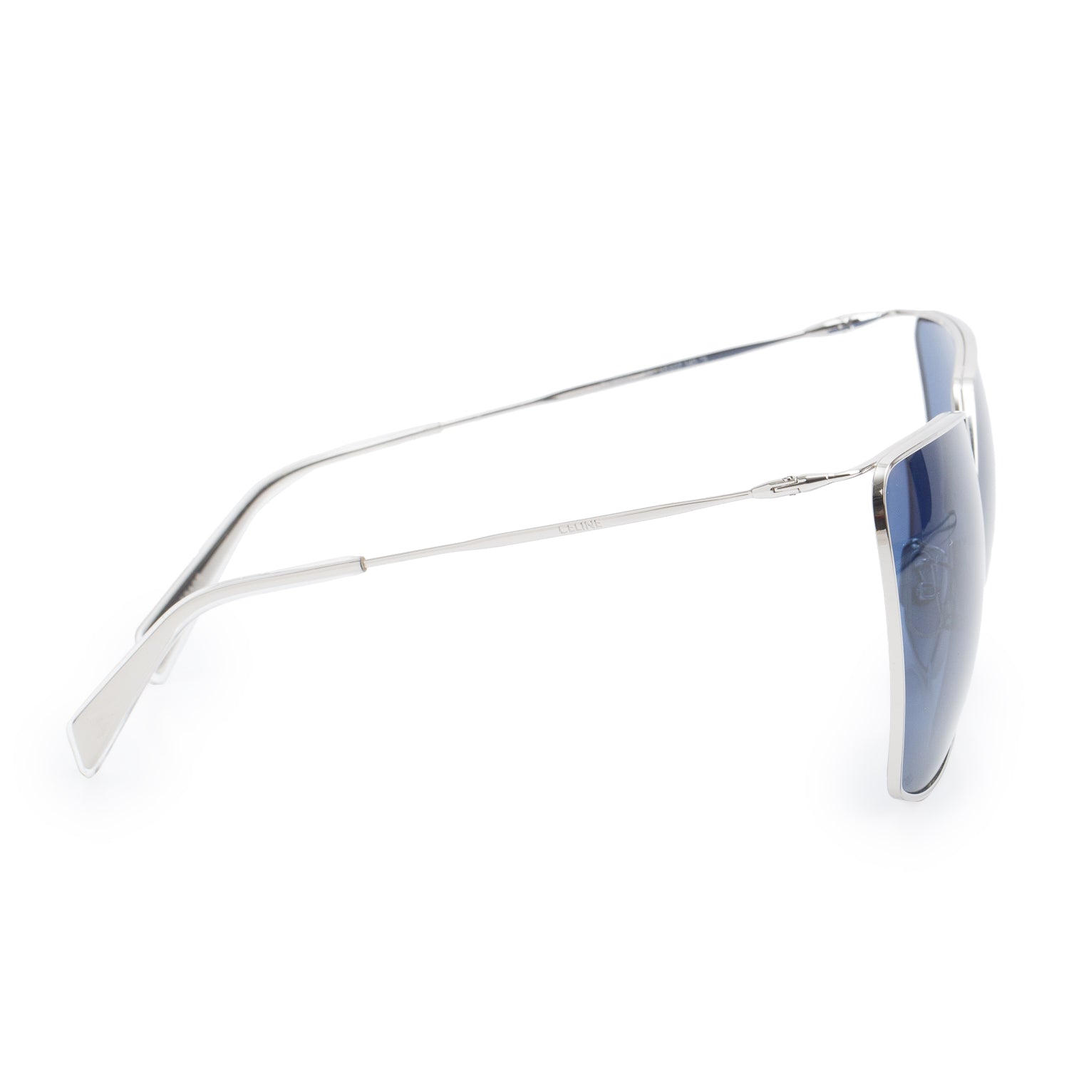 Celine CL40135U Silver-Tone Oversized Square Sunglasses w/ Case