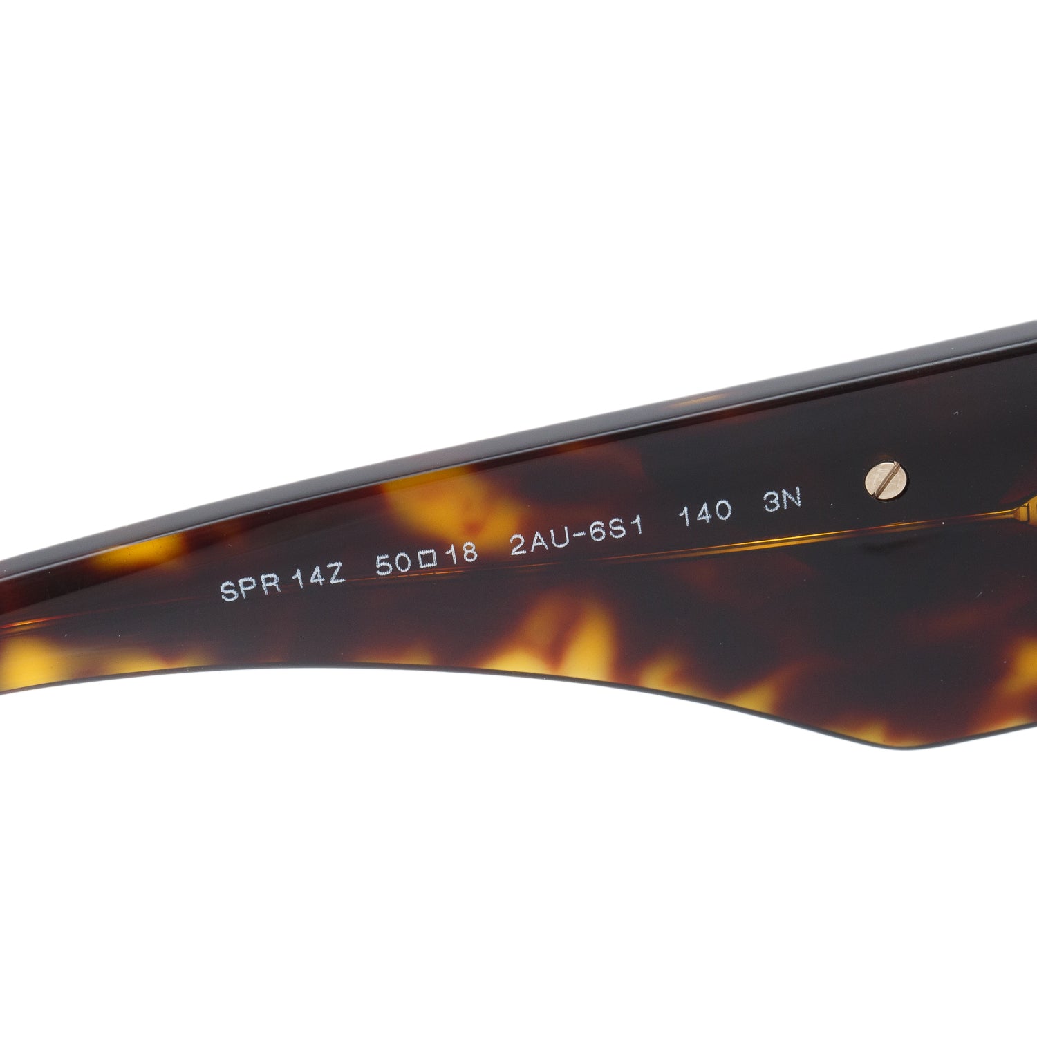Prada SPR 14Z Tortoise Acetate Triangle Logo Sunglasses