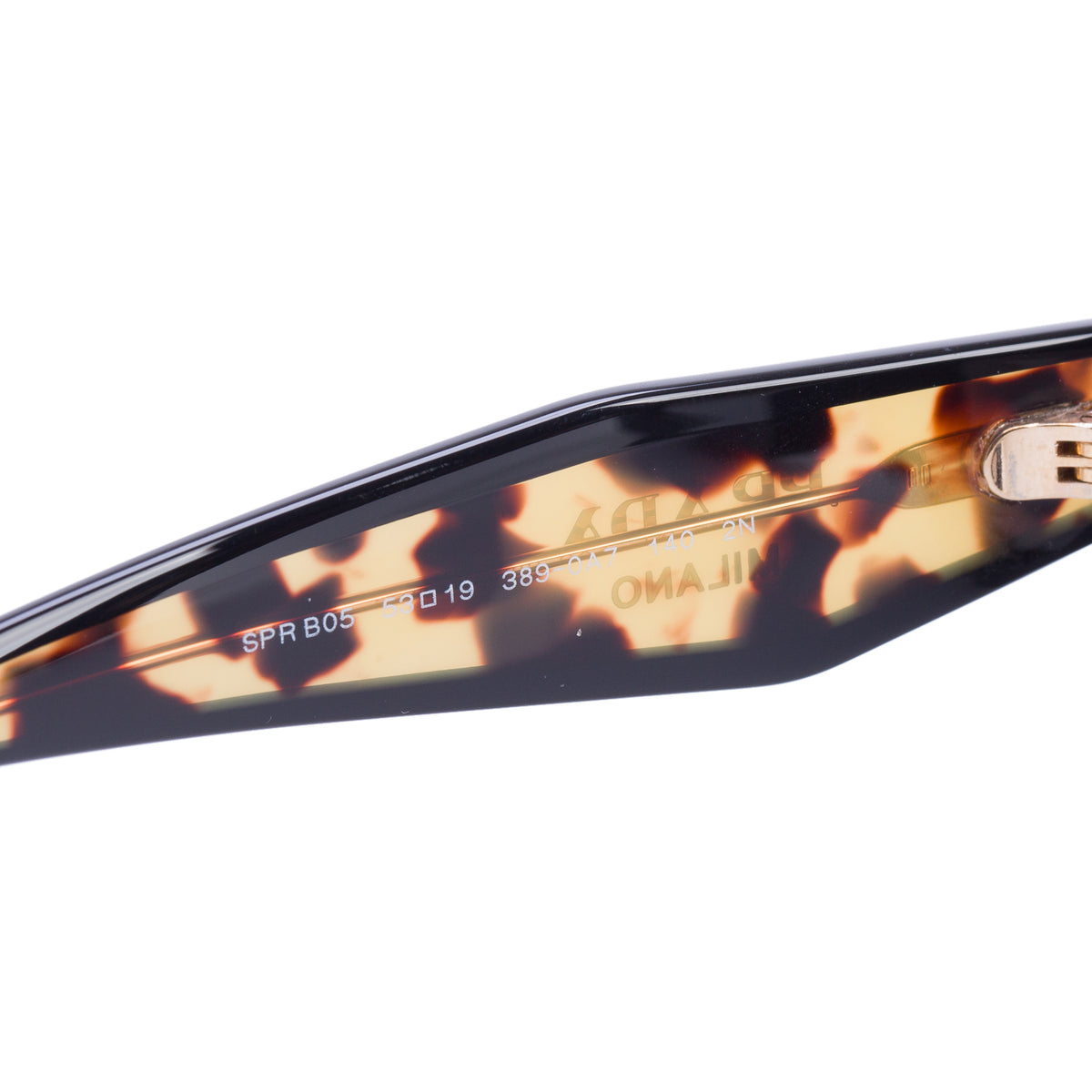 Prada SPR B05 Tortoise Acetate Rectangle Sunglasses