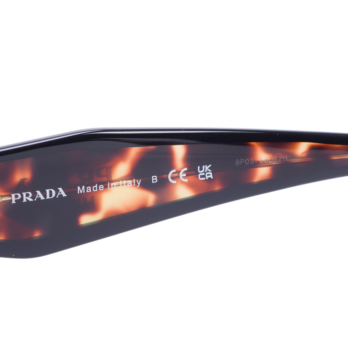 Prada SPR B05 Tortoise Acetate Rectangle Sunglasses