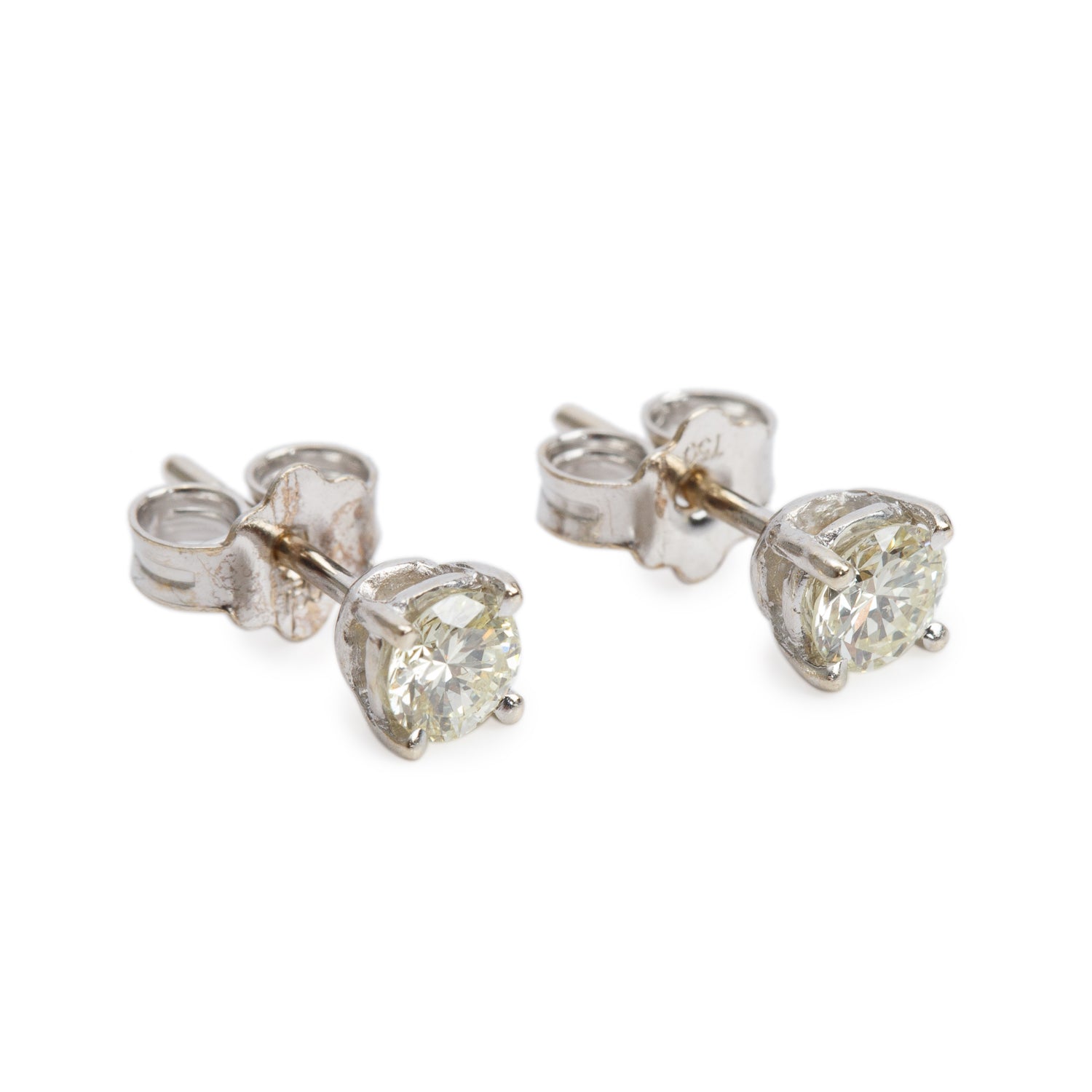 14k White Gold 0.51 tcw. Diamond Stud Earrings