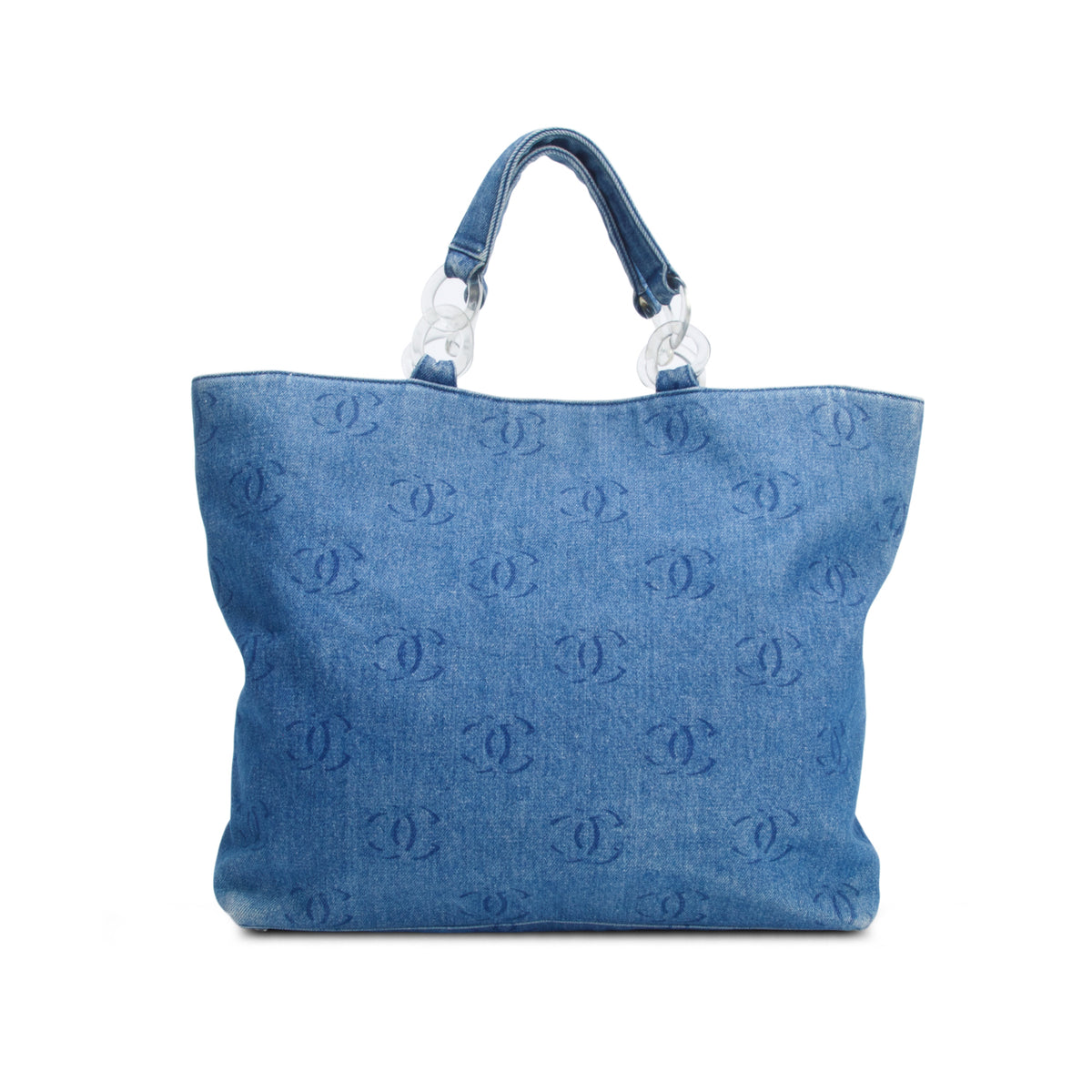 Chanel Blue Denim Large CC Tote