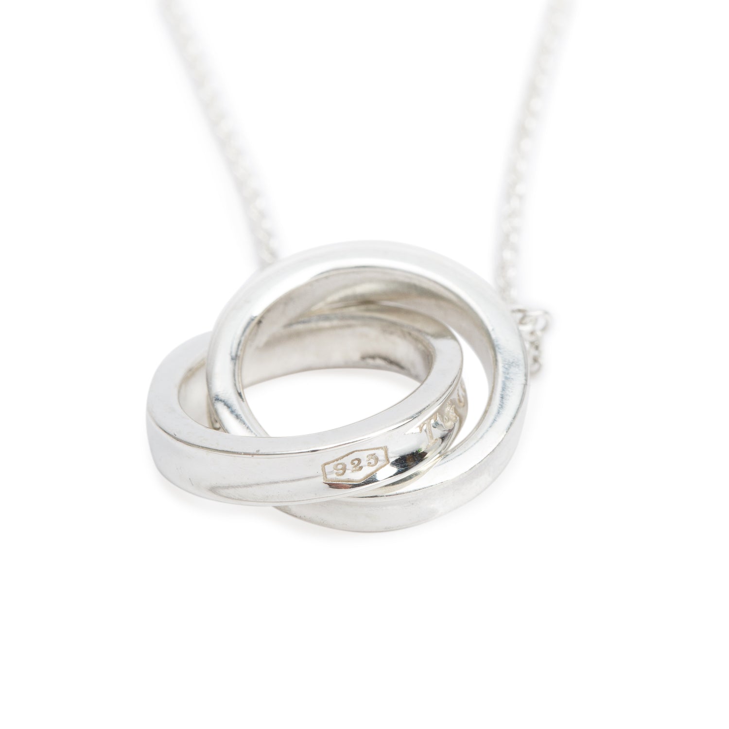 Tiffany & Co. Sterling Silver Small 1837 Interlocking Circles Pendant Necklace