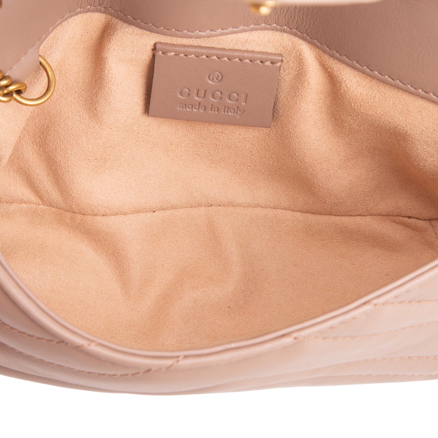 Gucci Pink GG Marmont Matelasse Leather Super Mini Bag w/ Box