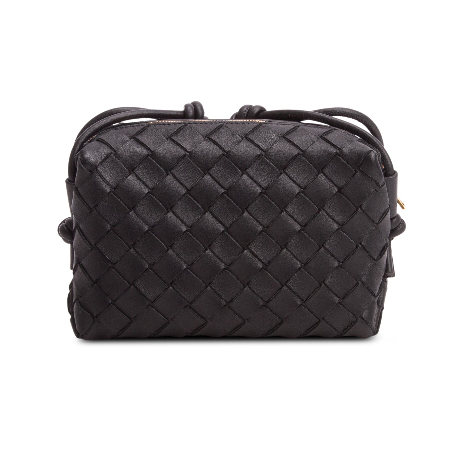 Bottega Veneta Black Nappa Intrecciato Mini Loop Camera Bag