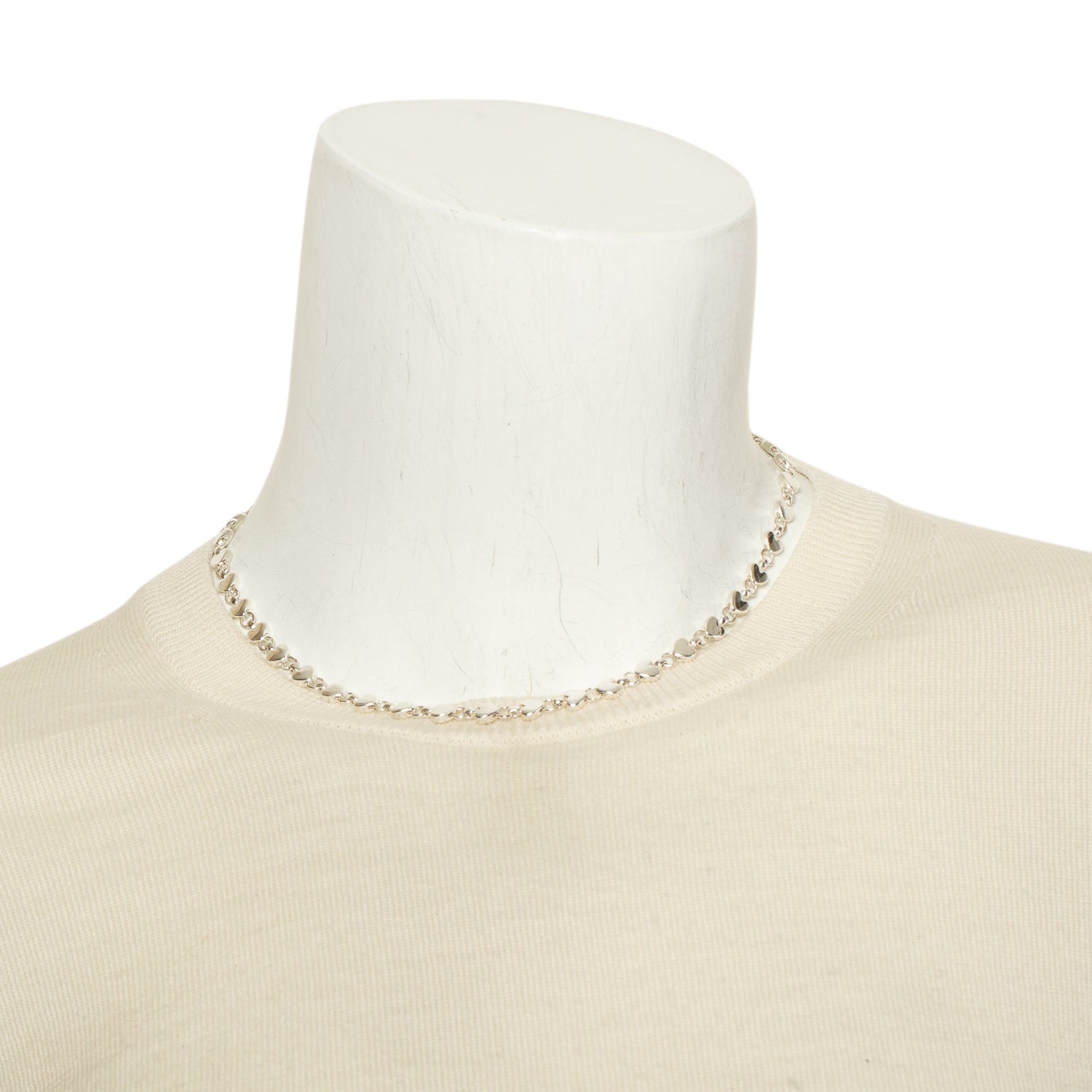 Tiffany & Co. Sterling Silver Vintage Heart Link Necklace